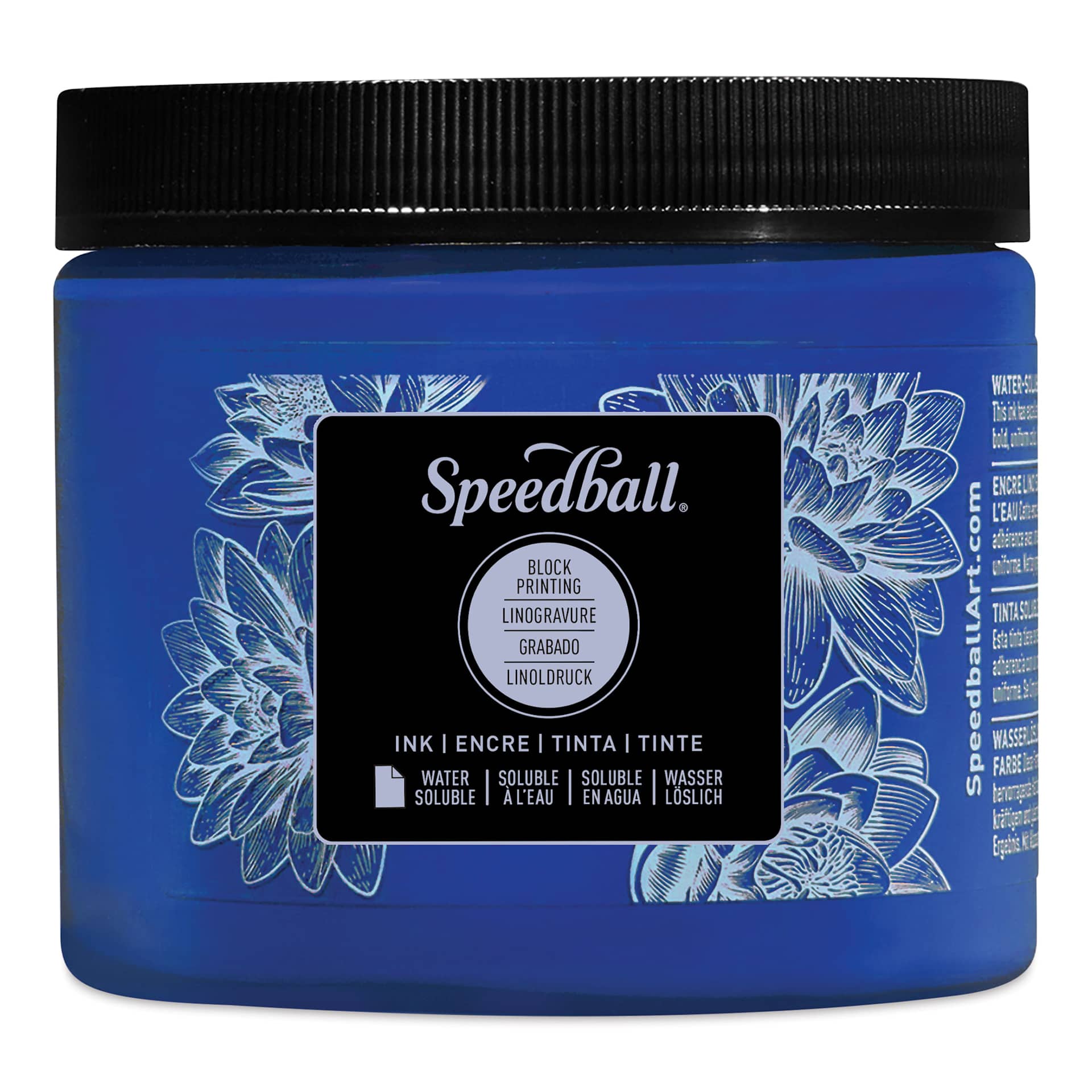 Speedball Water-Soluble Block Printing Ink - Blue, 16 oz