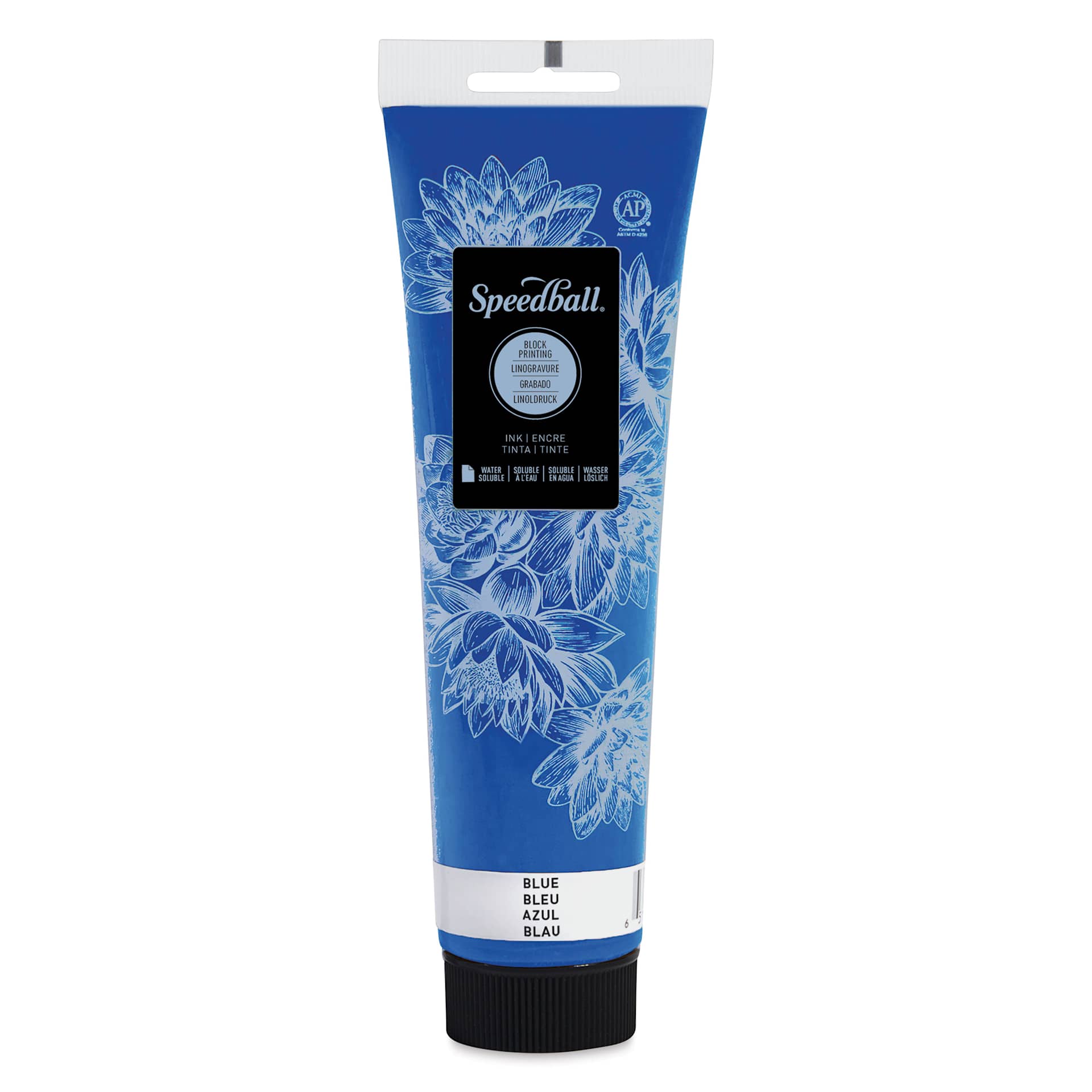 Speedball Water-Soluble Block Printing Ink - Blue, 5 oz