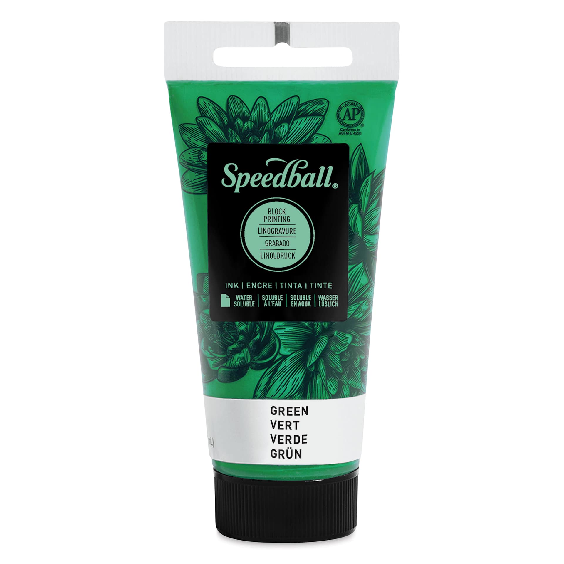Speedball Water-Soluble Block Printing Ink - Green, 1.25 oz