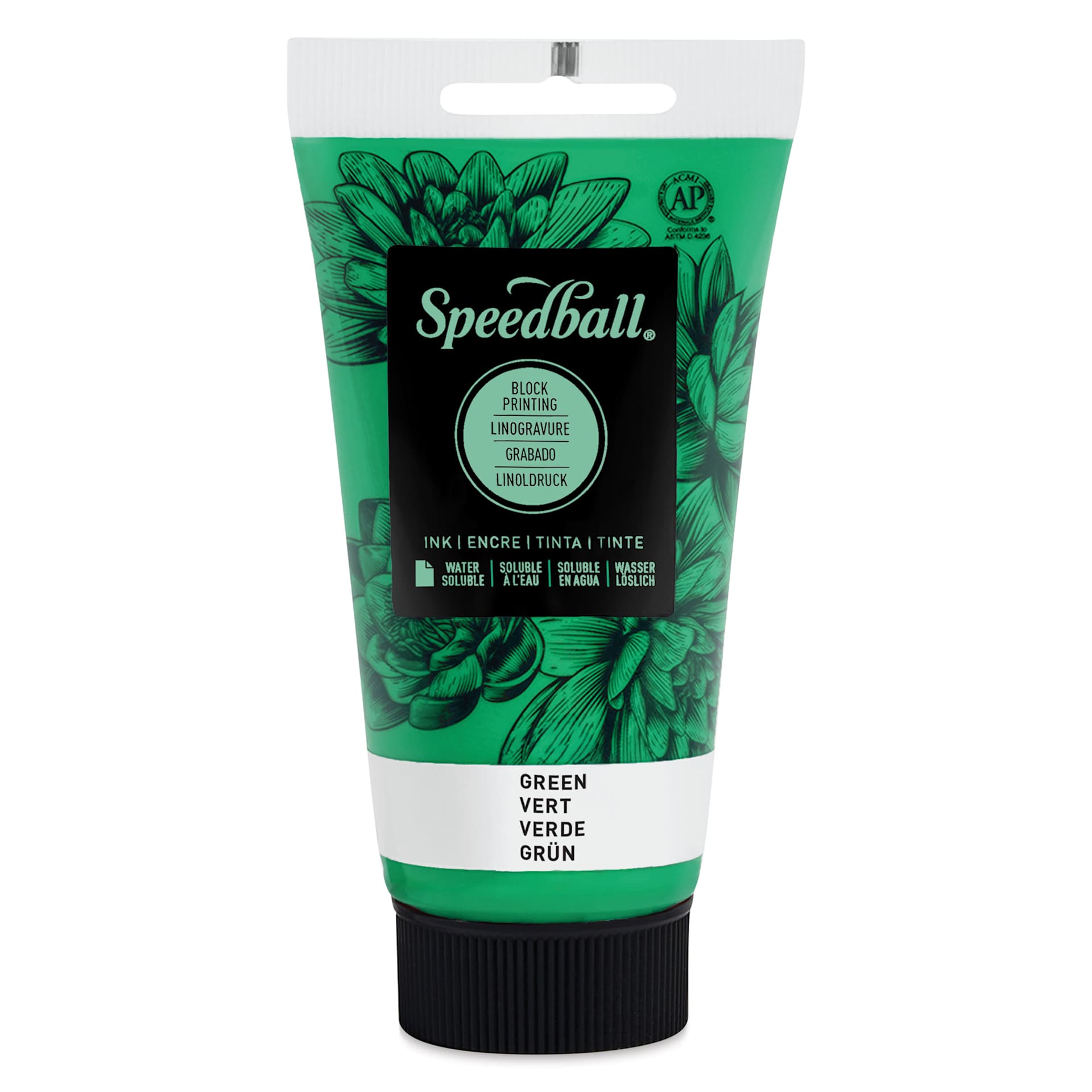 Speedball Water-Soluble Block Printing Ink - Green, 2.5 oz