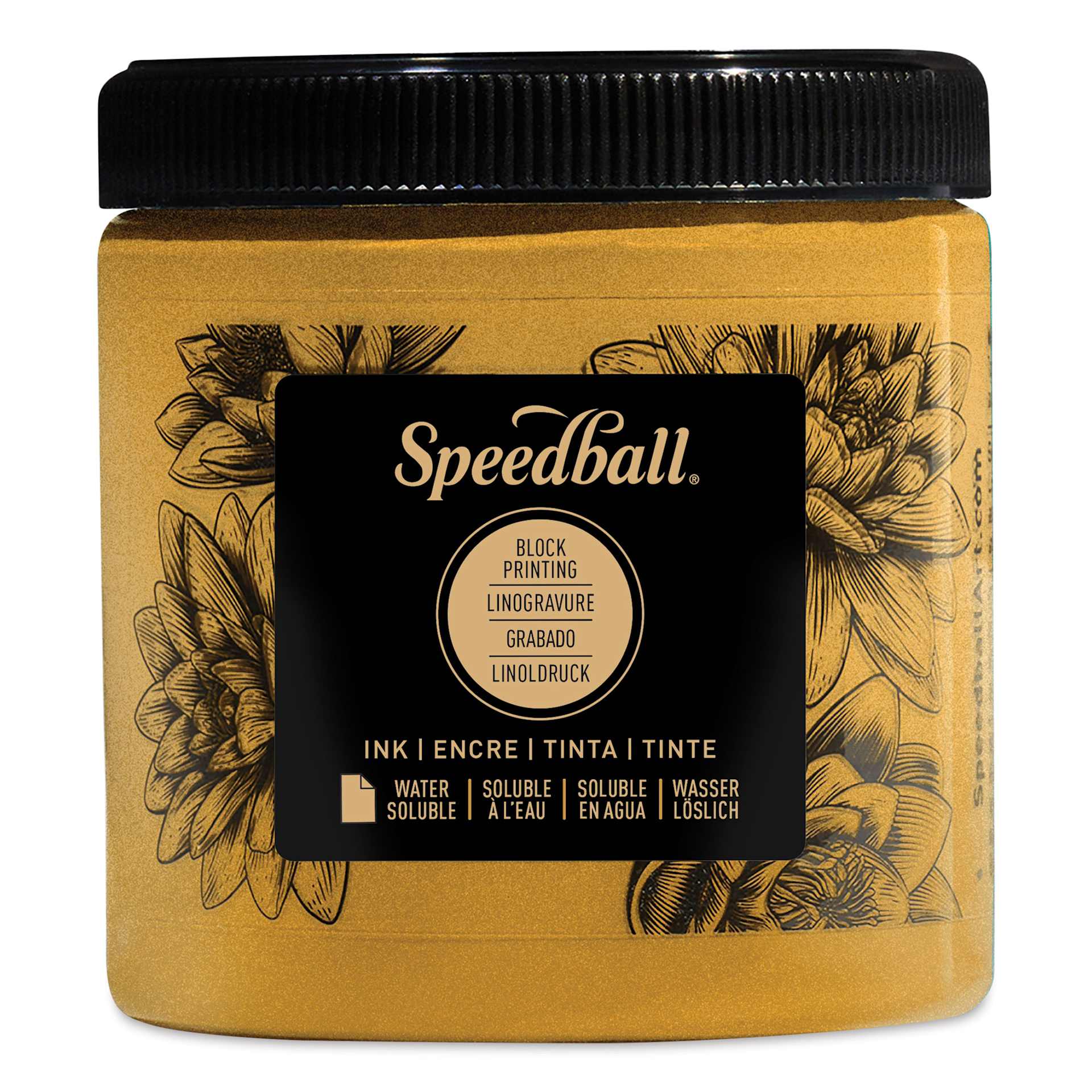Speedball Water-Soluble Block Printing Ink - Copper (Metallic), 8 oz