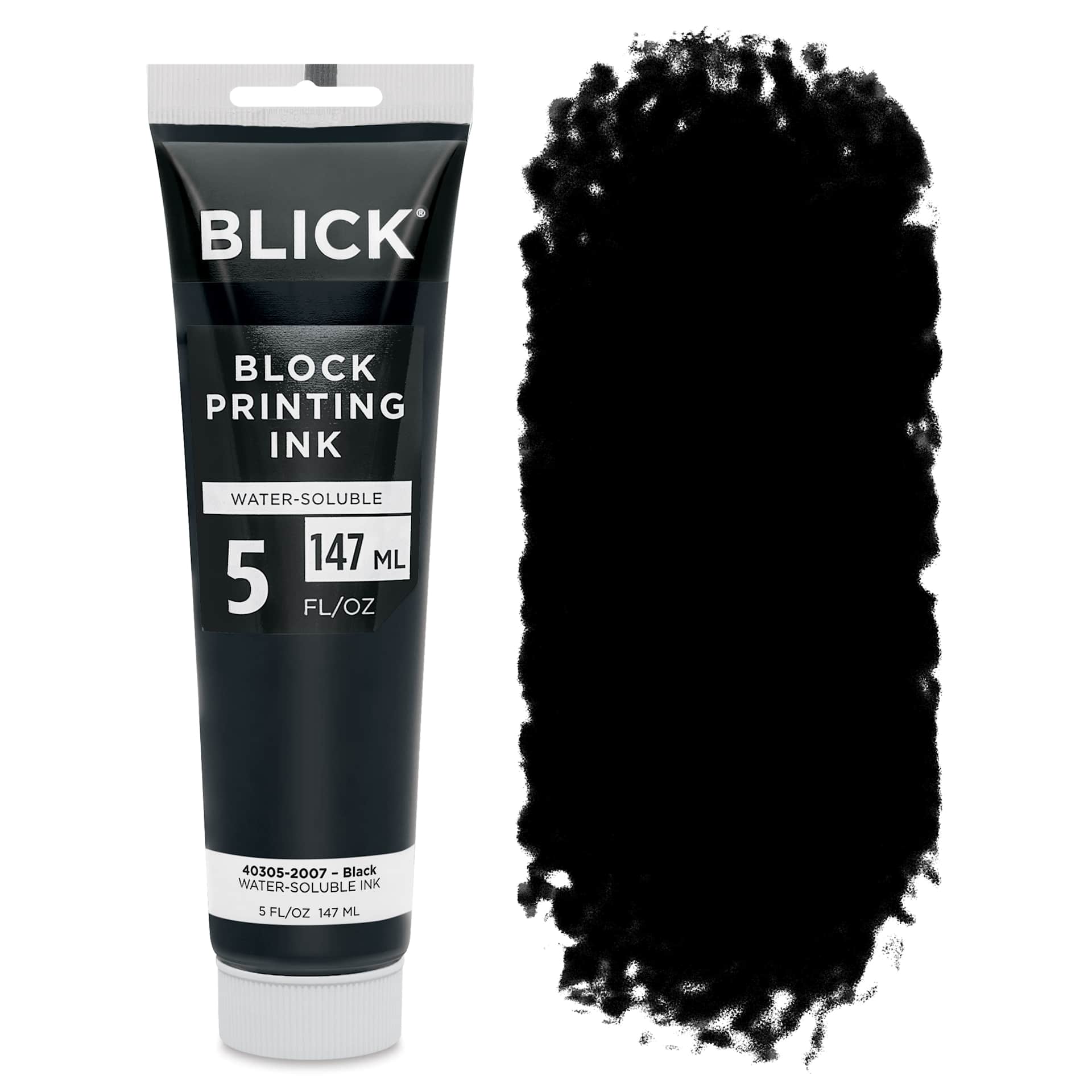 Blick Water-Soluble Block Printing Ink - Black, 5 oz Tube
