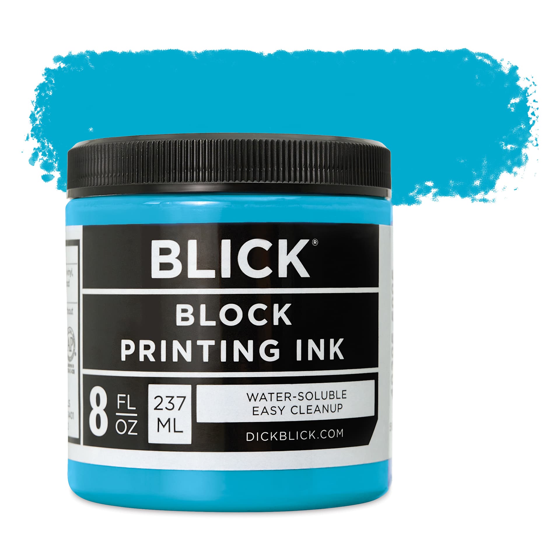 Blick Water-Soluble Block Printing Ink - Turquoise, 8 oz Jar