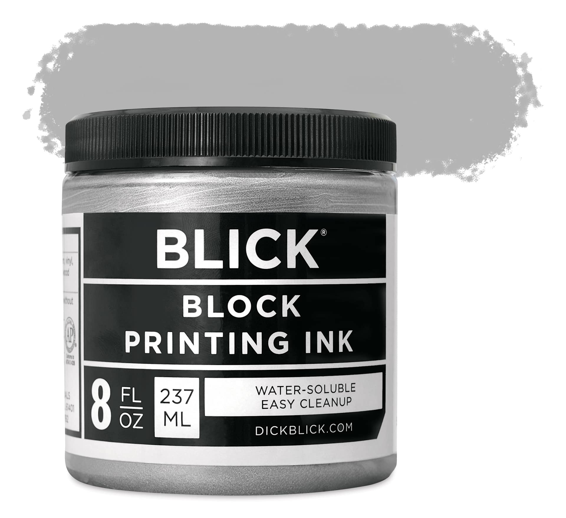 Blick Water-Soluble Block Printing Ink - Silver, 8 oz Jar