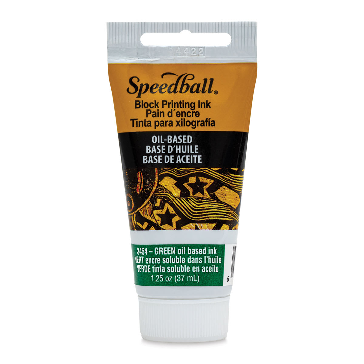 Speedball Oil Base Block Printing Ink - Green, 1.25 oz - front