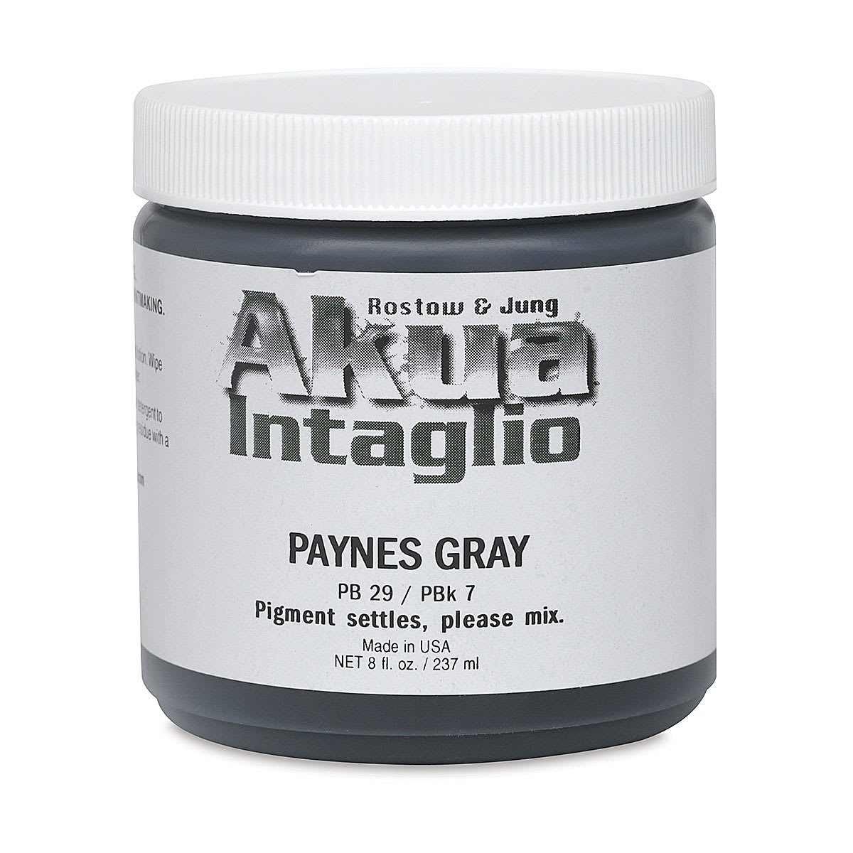 Akua Intaglio Ink - Paynes Gray, 237 ml