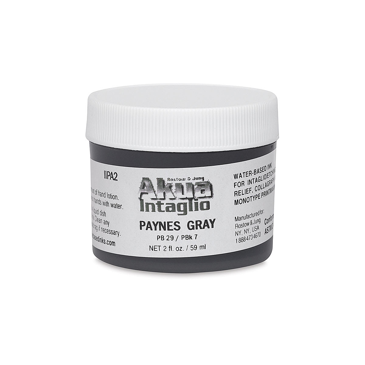 Akua Intaglio Ink - Paynes Gray, 59 ml