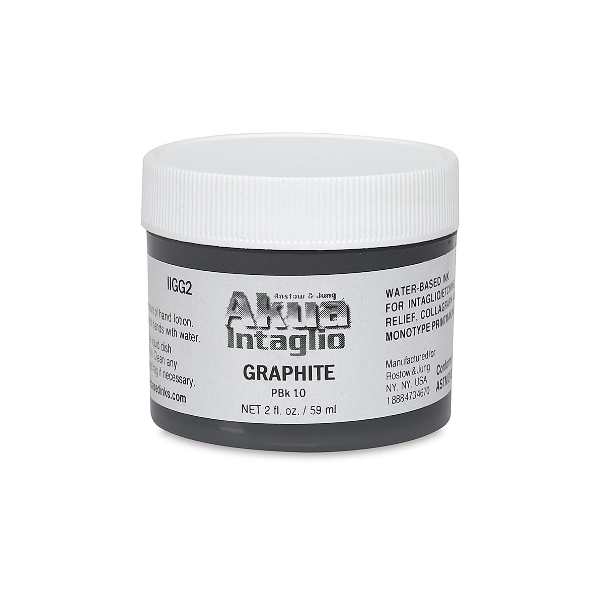 Akua Intaglio Ink - Graphite, 59 ml