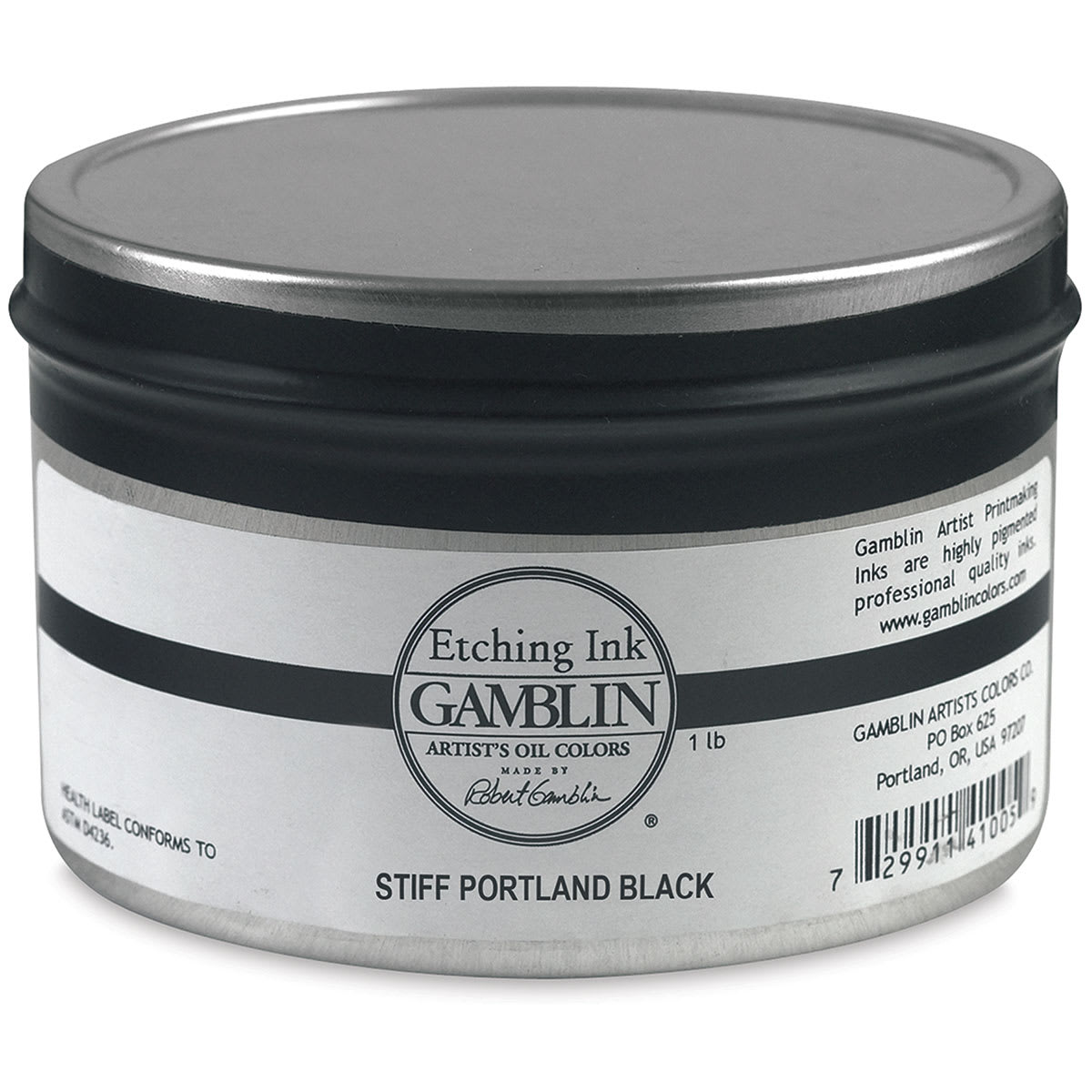 Gamblin Etching Ink - Stiff Portland Black, 1 lb