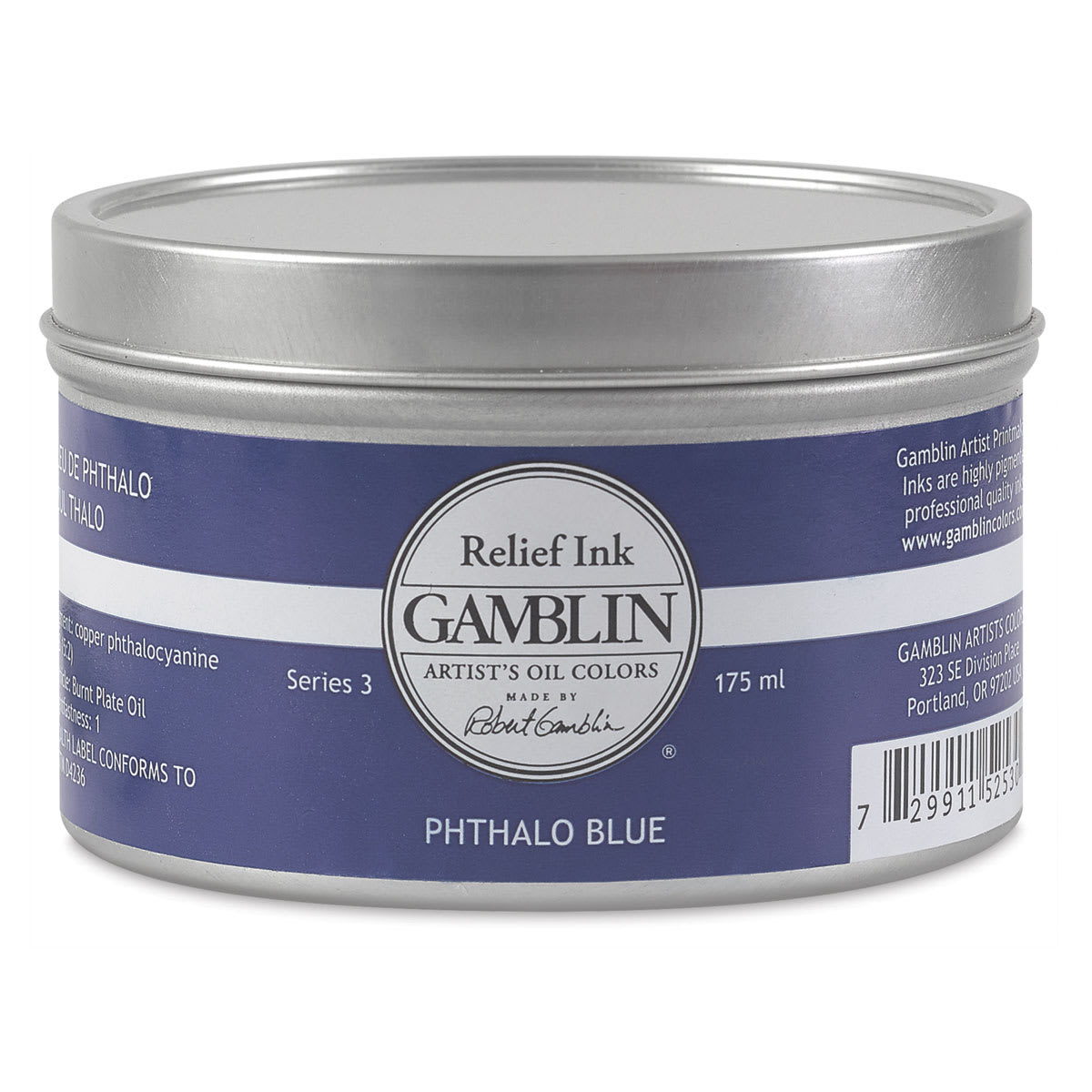 Gamblin Artist's Colors Relief Ink - Phthalo Blue, 175 ml