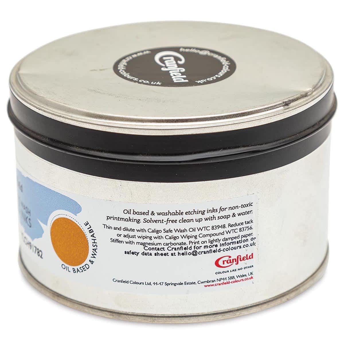Cranfield Caligo Safe Wash Etching Ink - Yellow Ochre, 500 g Can (Back)