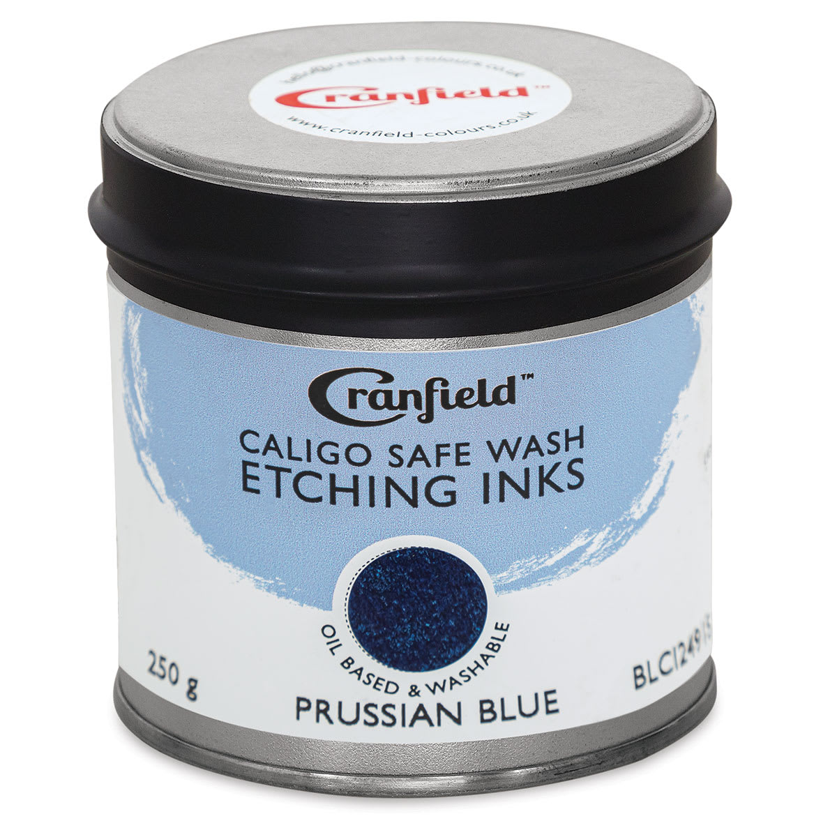 Cranfield Caligo Safe Wash Etching Ink - Prussian Blue, 250 g Can - front