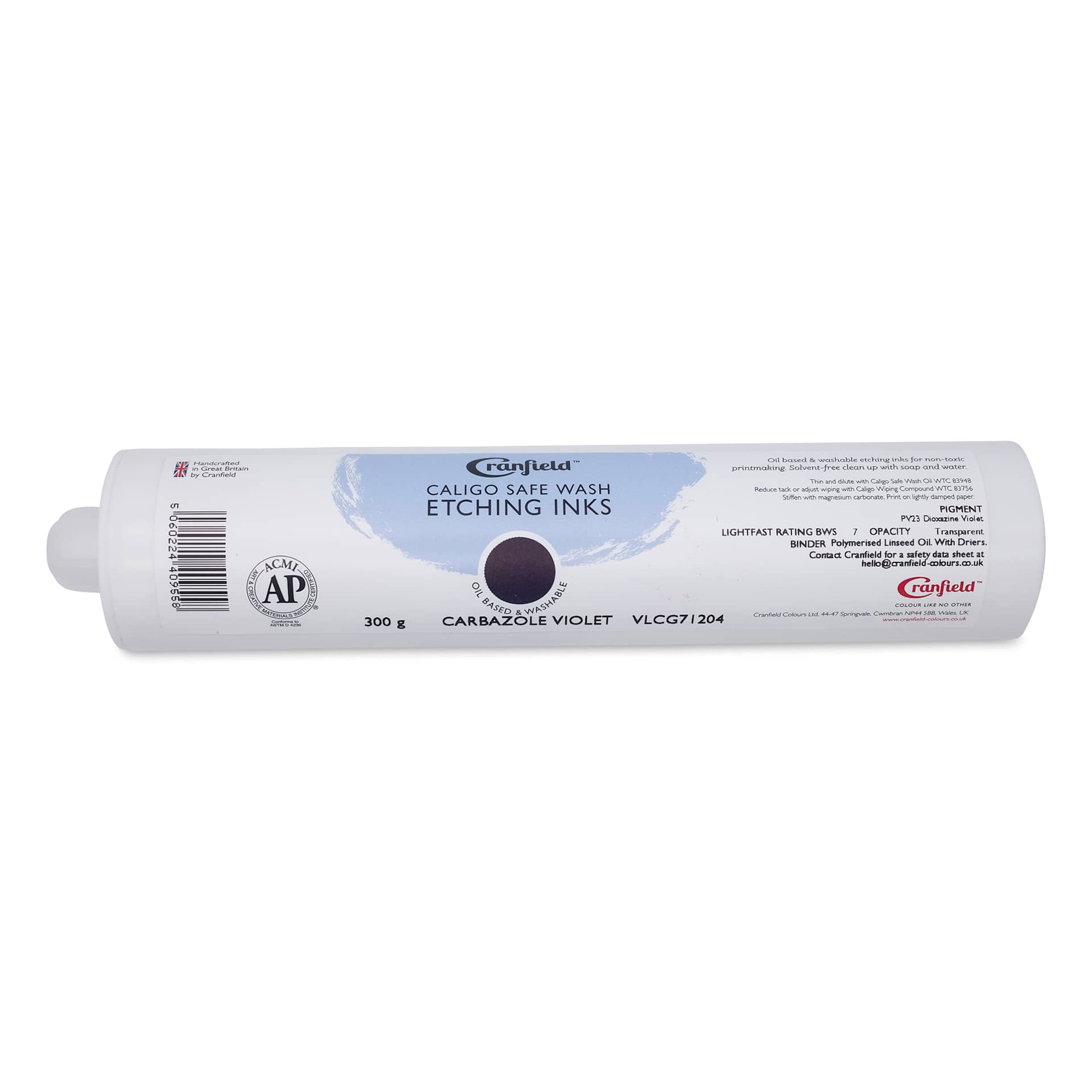 Cranfield Caligo Safe Wash Etching Ink Cartridge - Carbazole Violet, 300 g