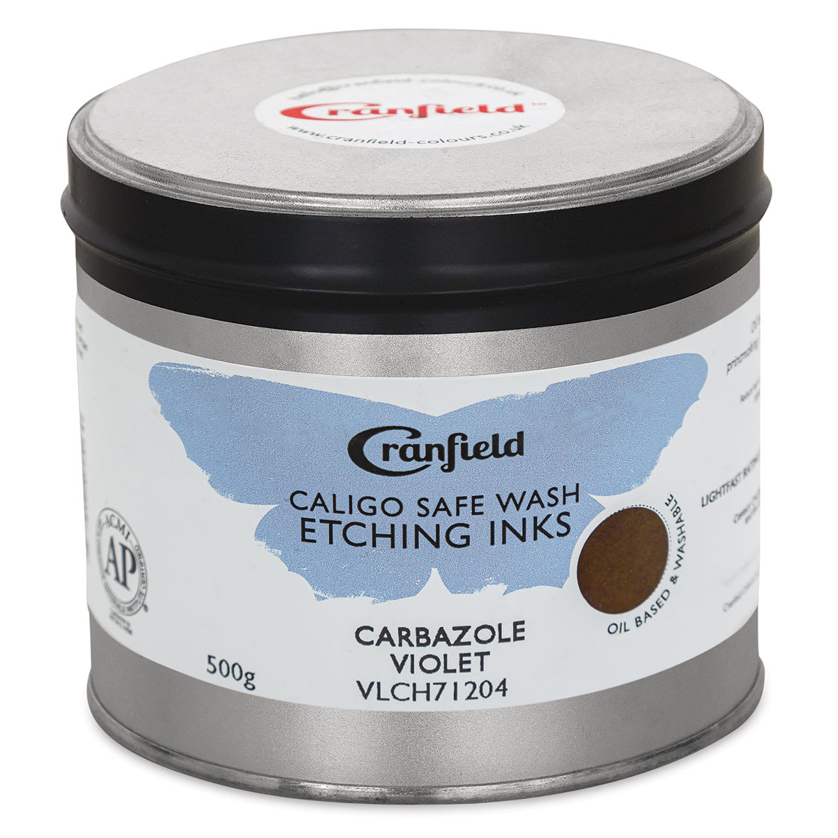 Cranfield Caligo Safe Wash Etching Ink - Carbazole Violet, 500 g Can - front