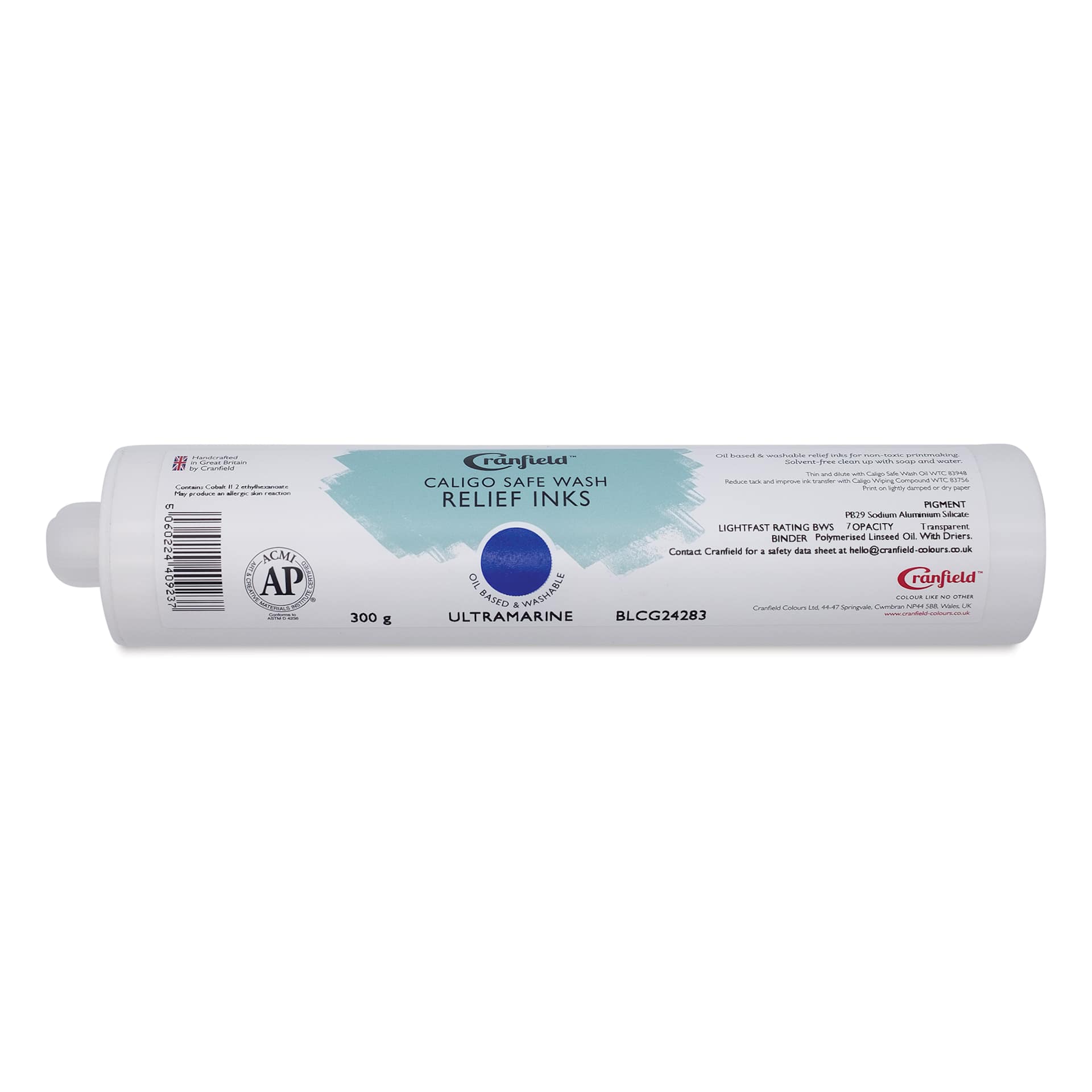 Cranfield Caligo Safe Wash Relief Ink Cartridge - Ultramarine, 300 g