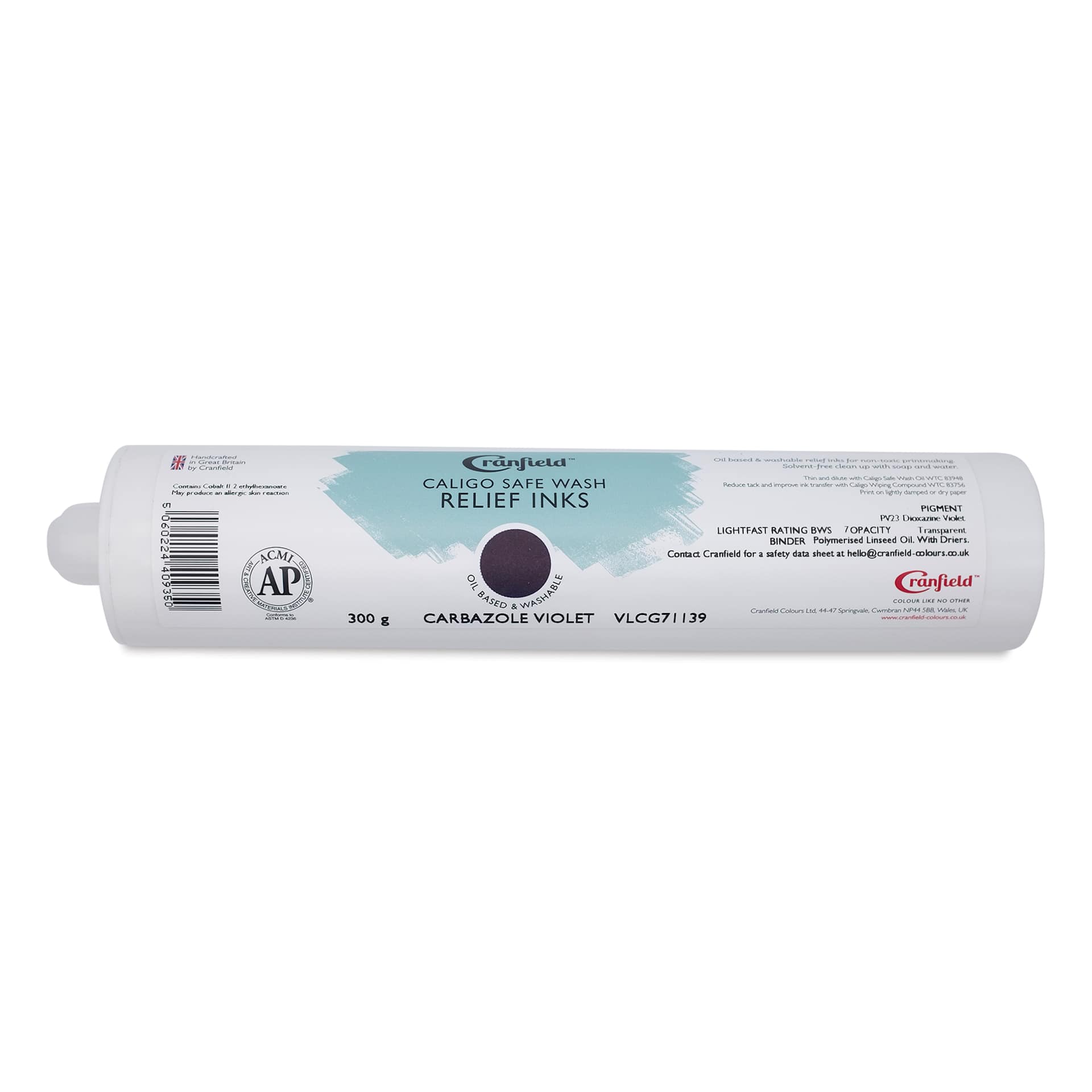 Cranfield Caligo Safe Wash Relief Ink Cartridge - Carbazole Violet, 300 g