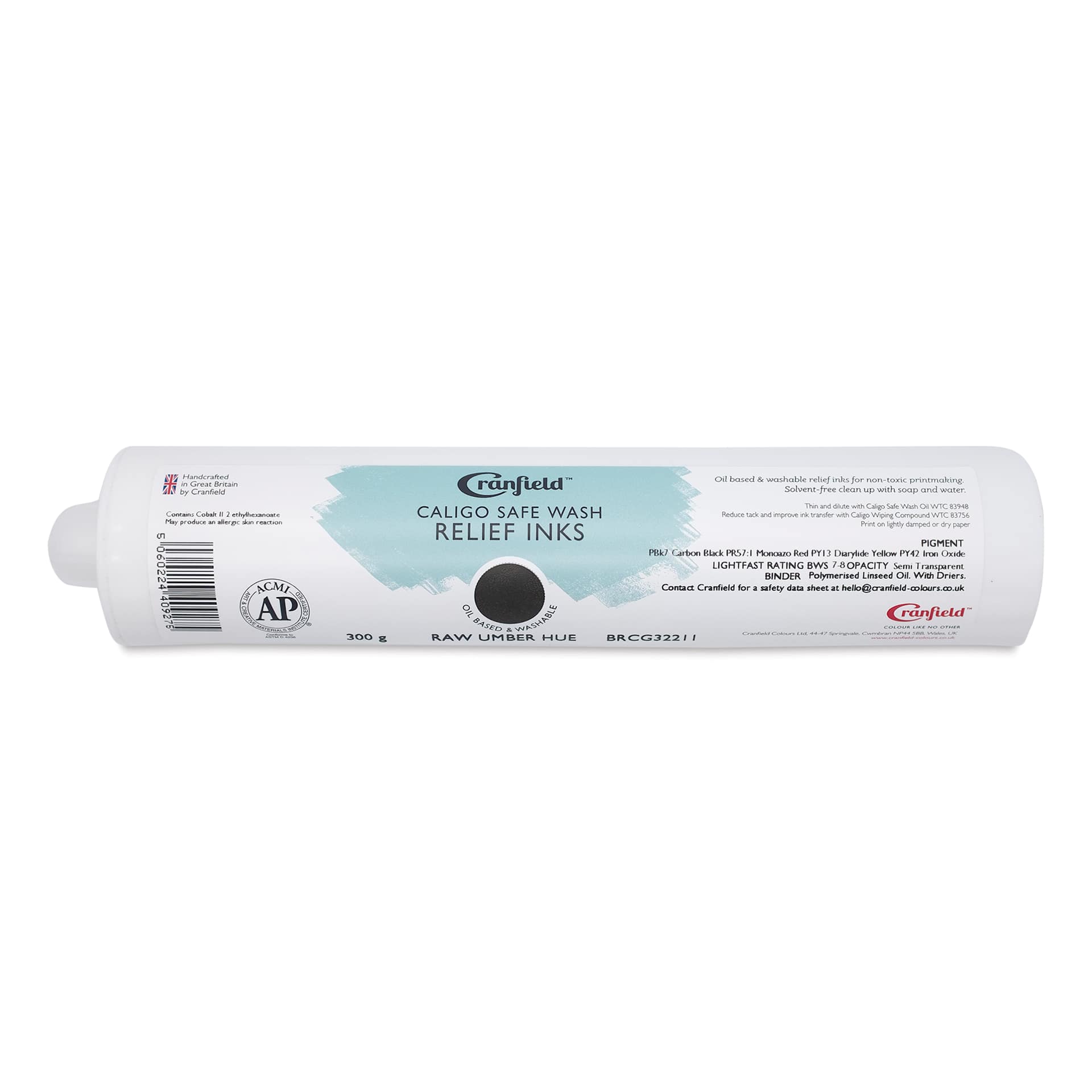 Cranfield Caligo Safe Wash Relief Ink Cartridge - Raw Umber (Hue), 300 g
