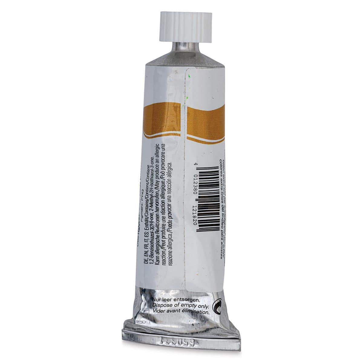 Schmincke Aqua Linoprint Ink - Yellow Ochre, 35 ml - back