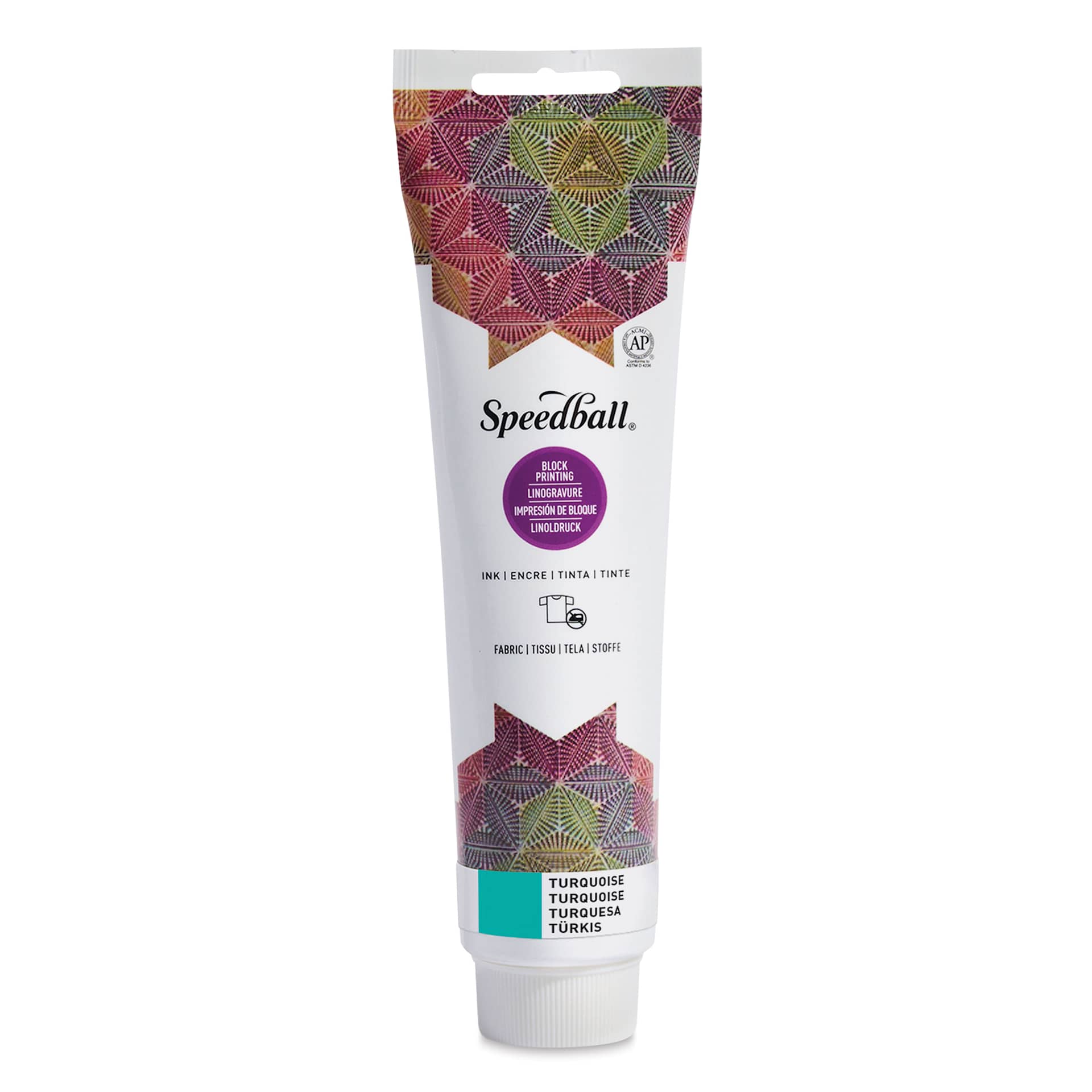 Speedball Fabric and Paper Block Printing Ink - Turquoise, 5 oz