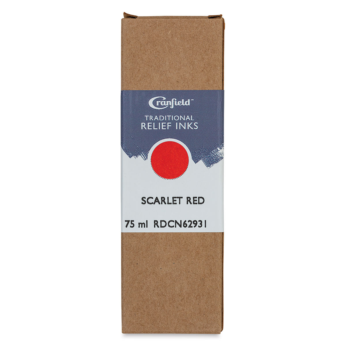 Cranfield Traditional Relief Ink - Scarlet Red, 75 ml - front of packaging