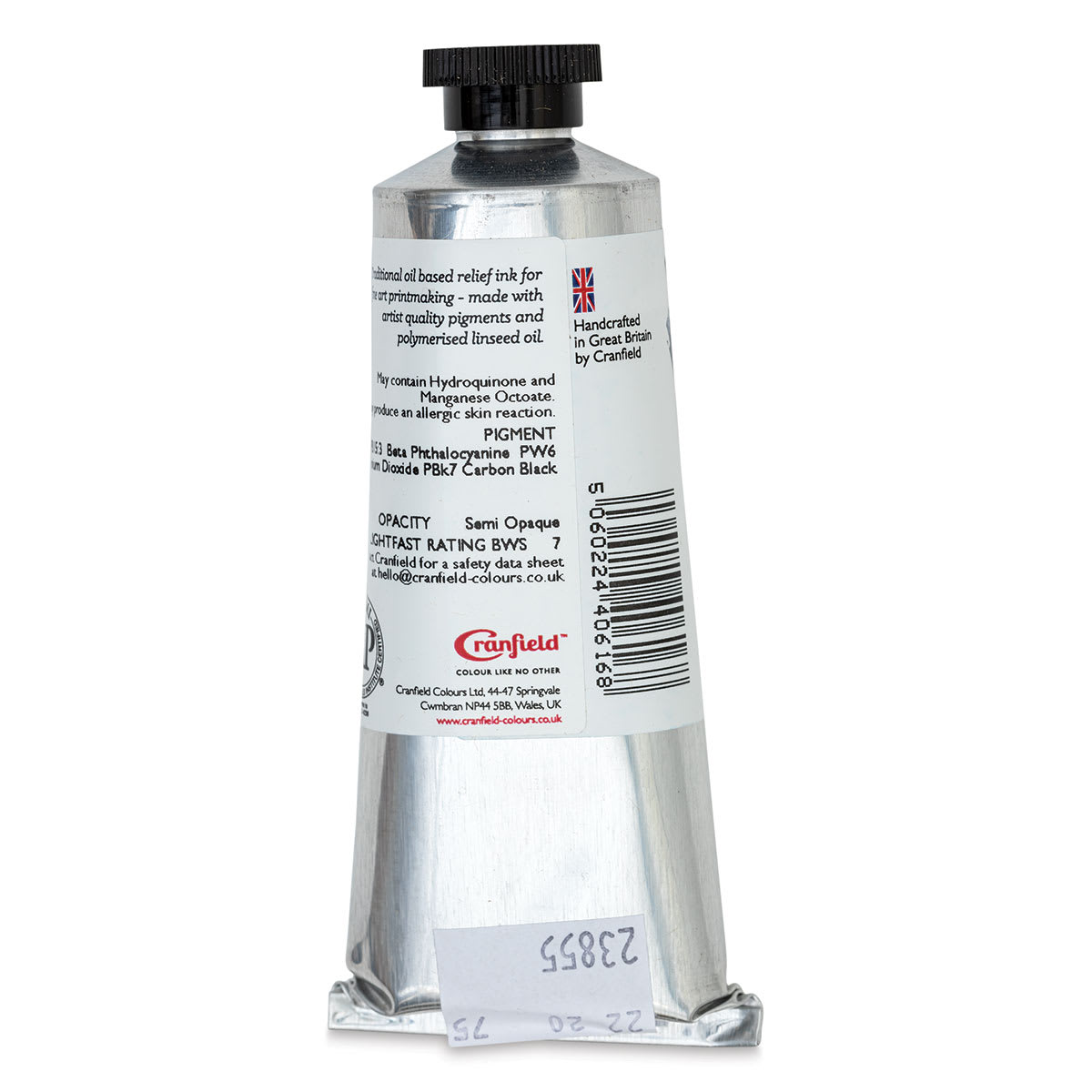 Cranfield Traditional Relief Ink - Mid Blue, 75 ml - back