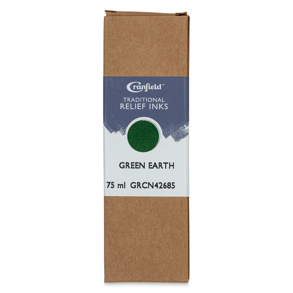 Cranfield Traditional Relief Ink - Green Earth, 75 ml - front of packaging