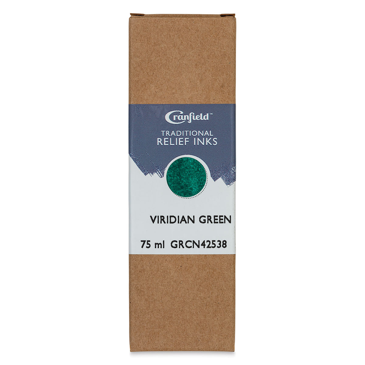 Cranfield Traditional Relief Ink - Viridian Green, 75 ml - front of packaging