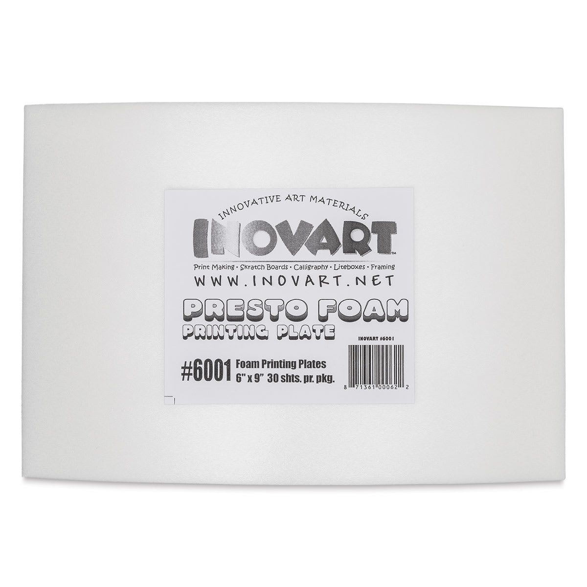 Inovart Printfoam for Block Printing - Pkg of 30, 6" x 9" - front of packaging
