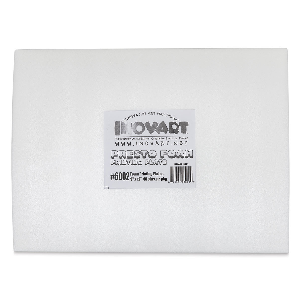 Inovart Printfoam for Block Printing - Pkg of 48, 9" x 12" - front of packaging