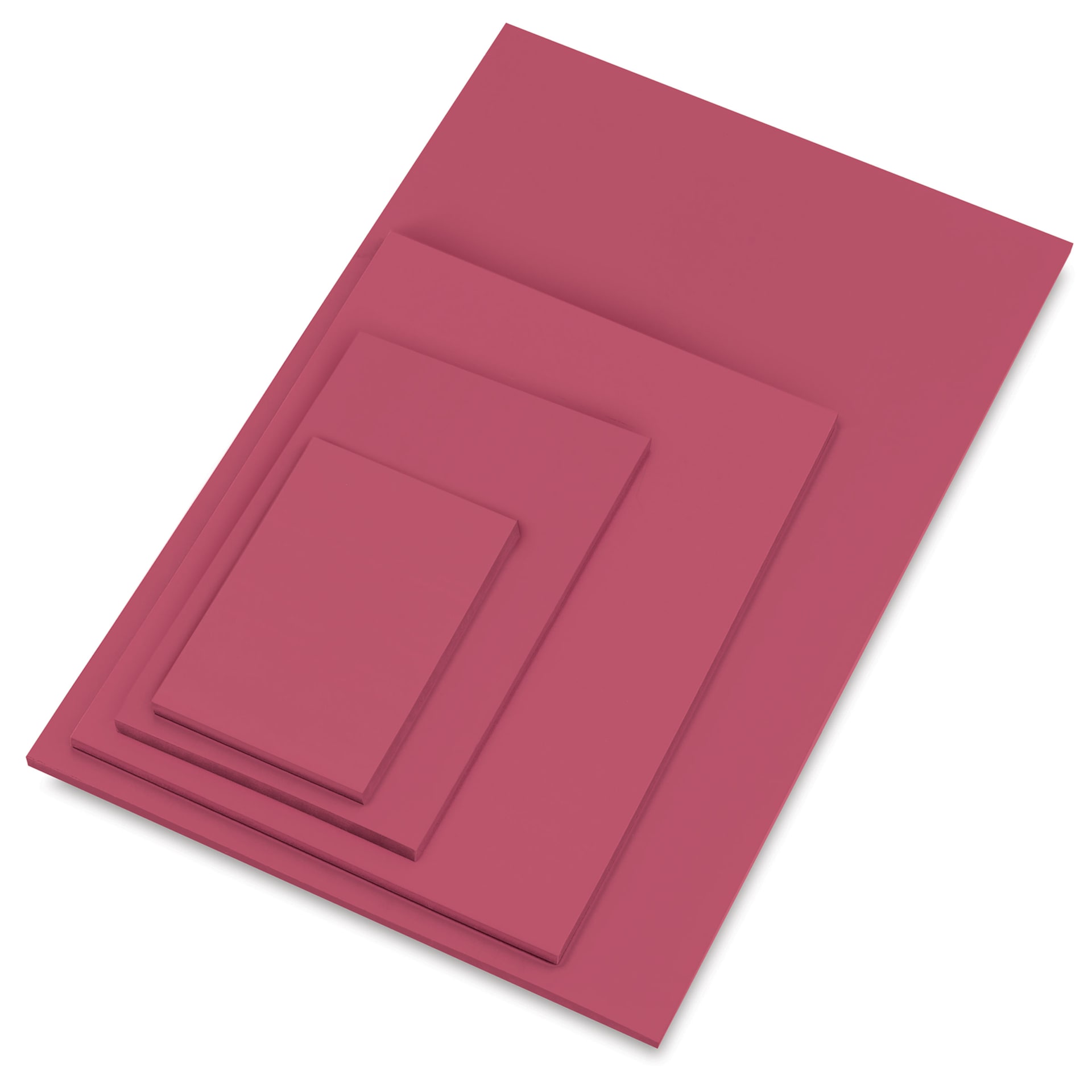 Inovart Eco Karve Printing Plates - Top view of several sizes of Printing Plates neatly stacked