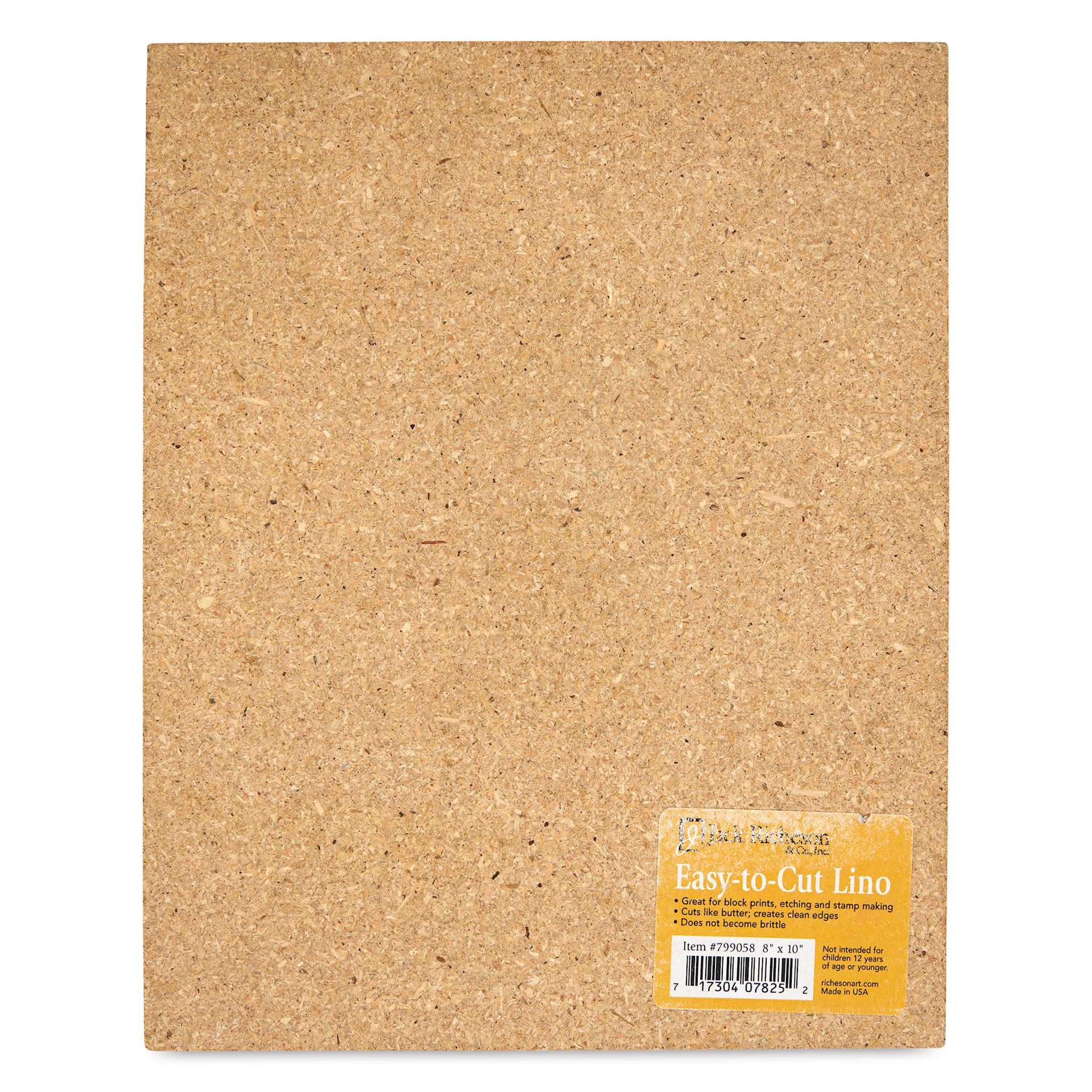 Richeson Easy-to-Cut Linoleum - Mounted, 8" x 10", back