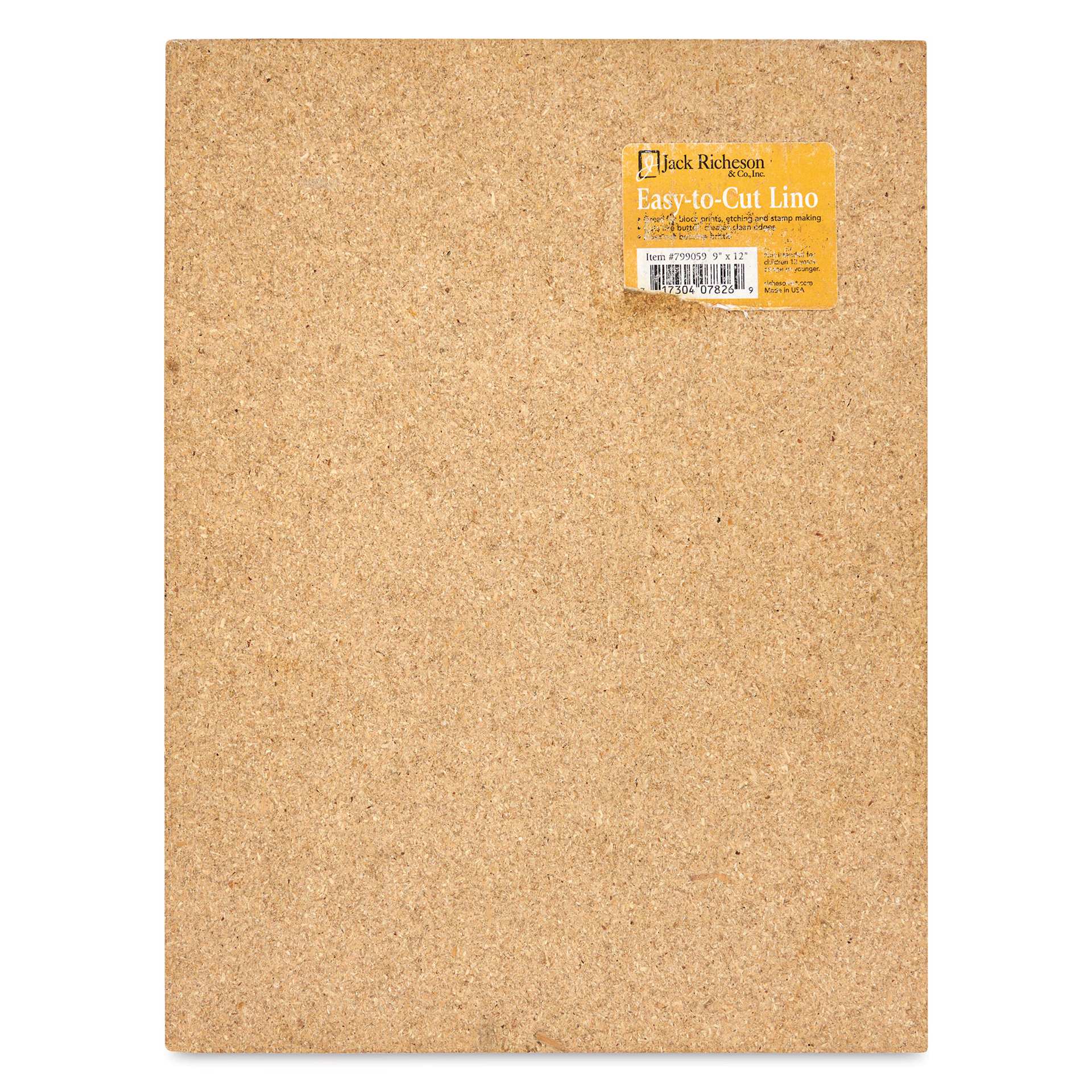 Richeson Easy-to-Cut Linoleum - Mounted, 9" x 12", back