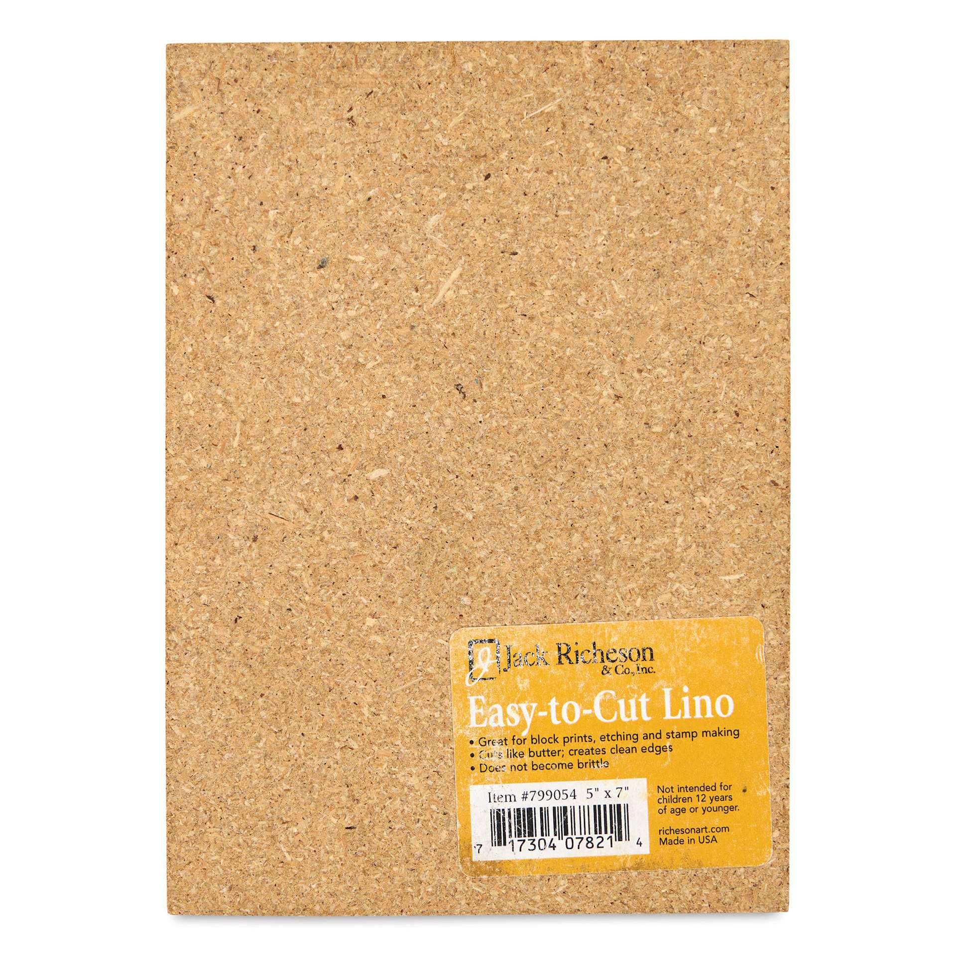 Richeson Easy-to-Cut Linoleum - Mounted, 5" x 7", back