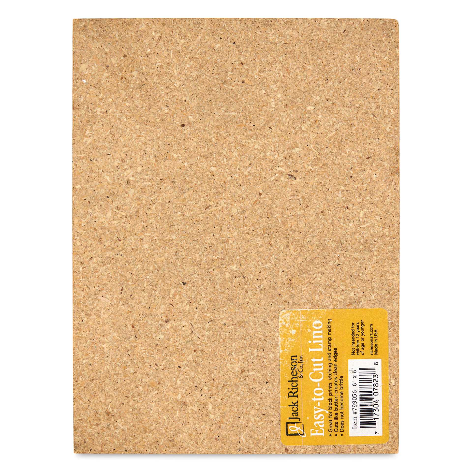 Richeson Easy-to-Cut Linoleum - Mounted, 6" x 8", back