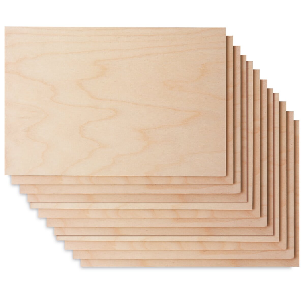 American Easel Wood Printing Blocks - 8" x 12", Pkg of 12 - blocks horizontal