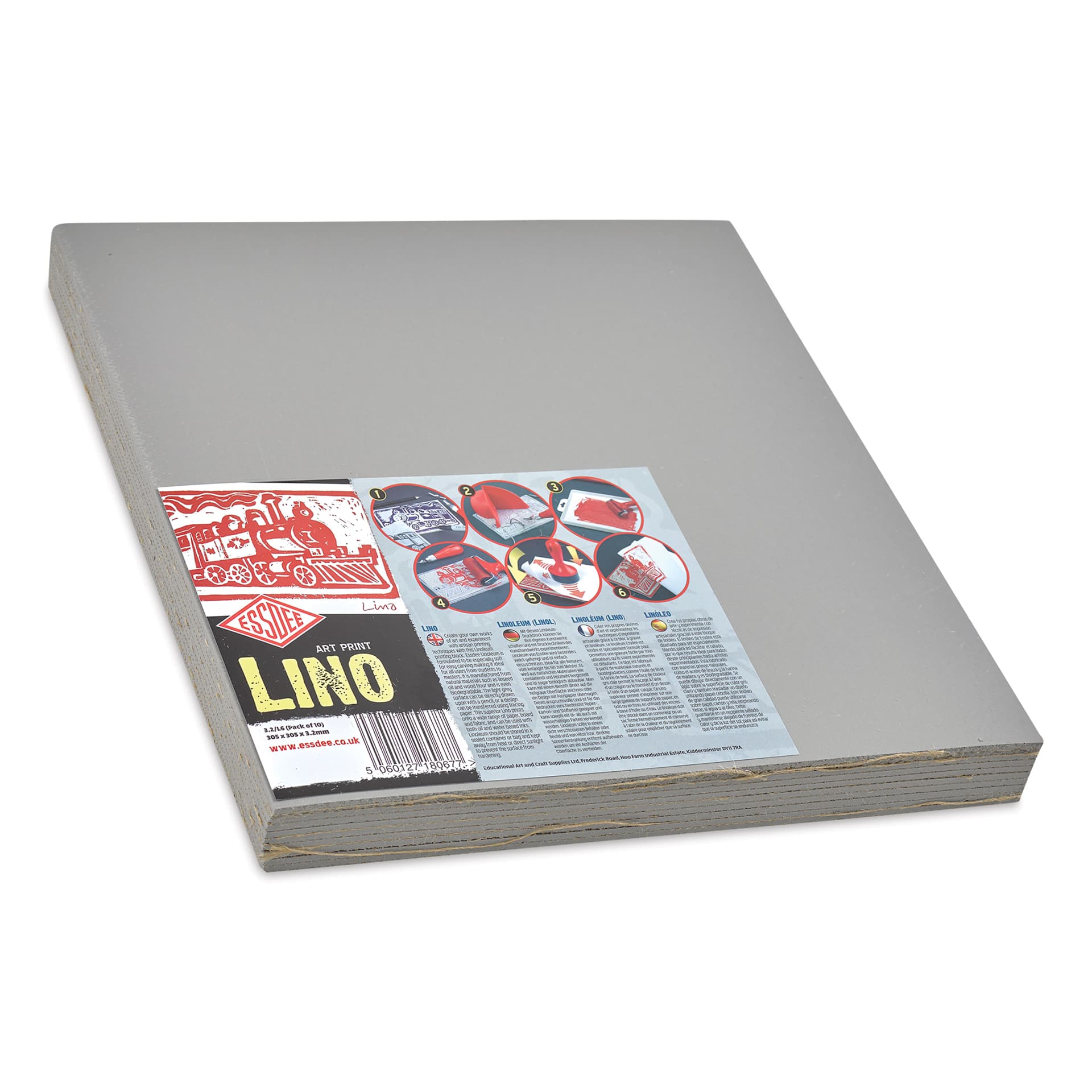 Essdee Lino Blocks - 12" x 12", Unmounted, Pkg of 10