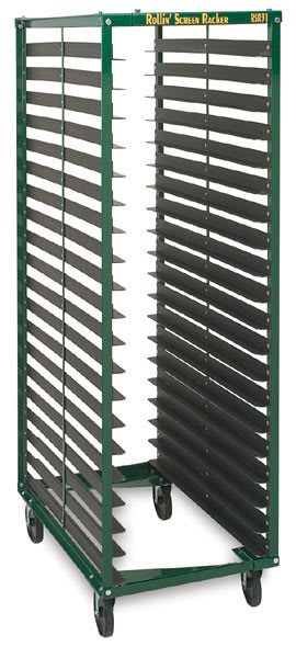 AWT Rollin' Screen Racker - 20 Shelf Screen Racker condensed to 15" width