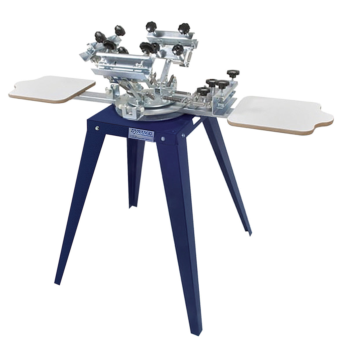 Dynamic 2-Station, 4-Color Rotary Load Screen Printer - Printer with Legs and Microlok