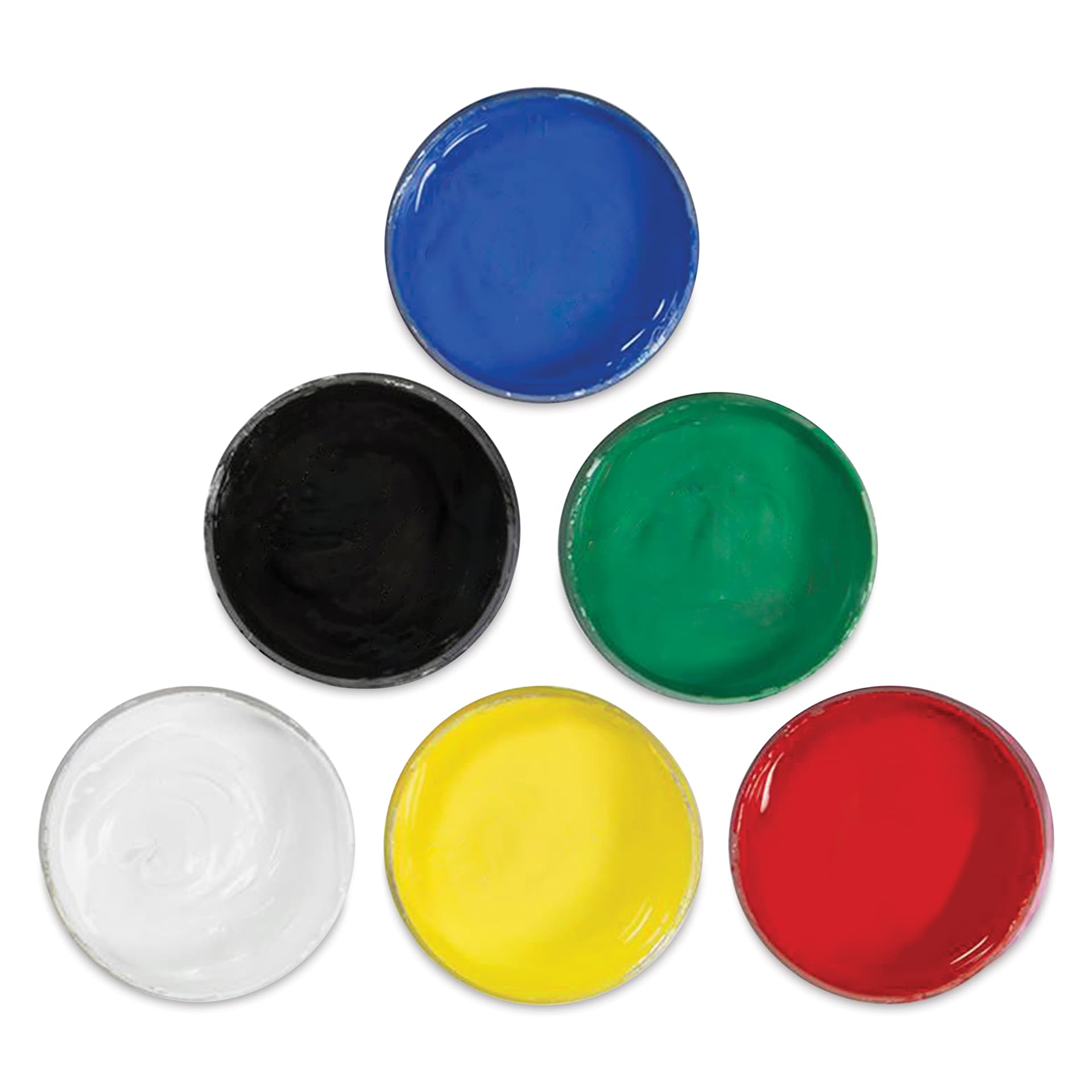 Speedball Fabric Screen Printing Ink - Starter Set, Set of 6, 4 oz, Jars showing included colors