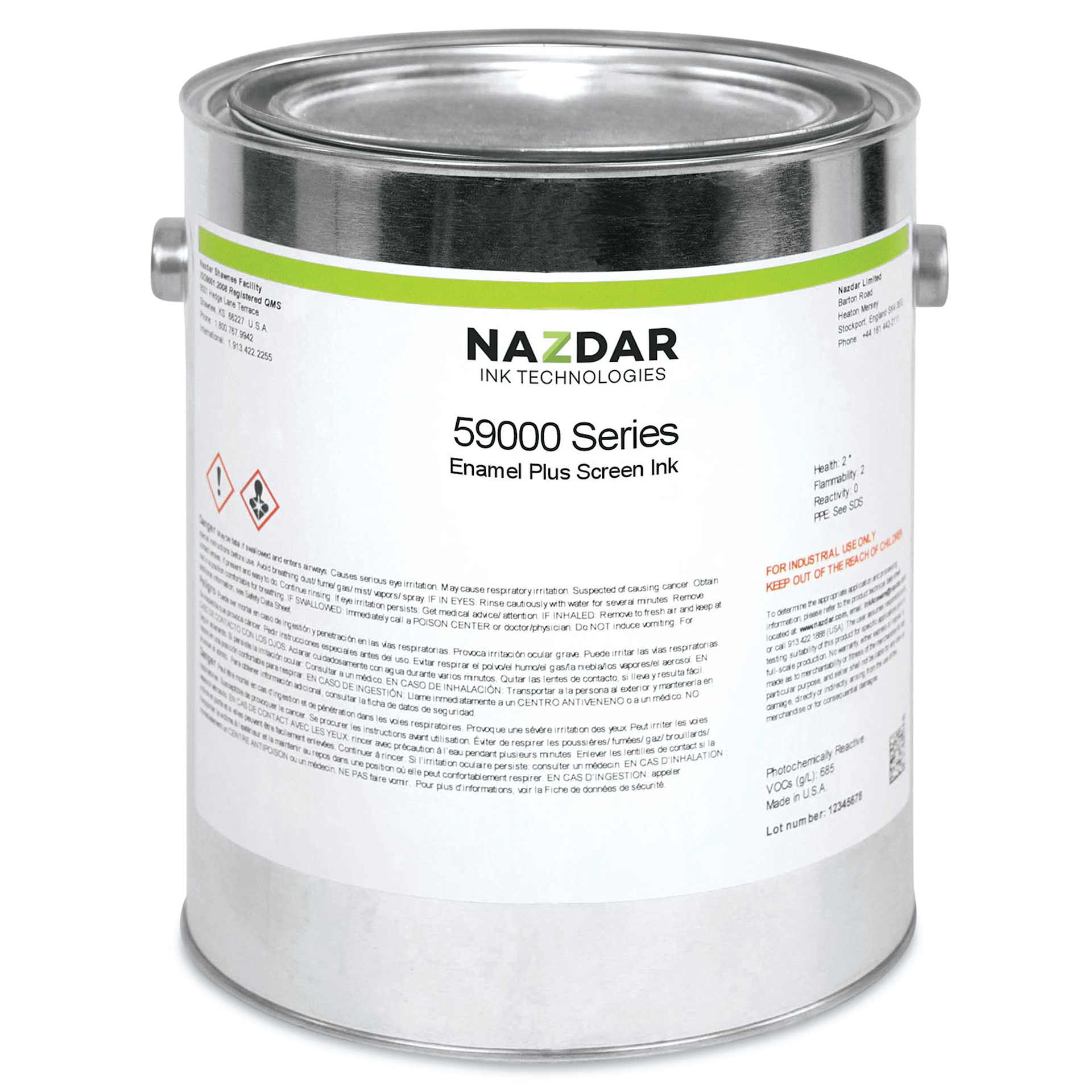 Naz-Dar 59-000 Series Gloss Enamel - Bright Red, Gallon