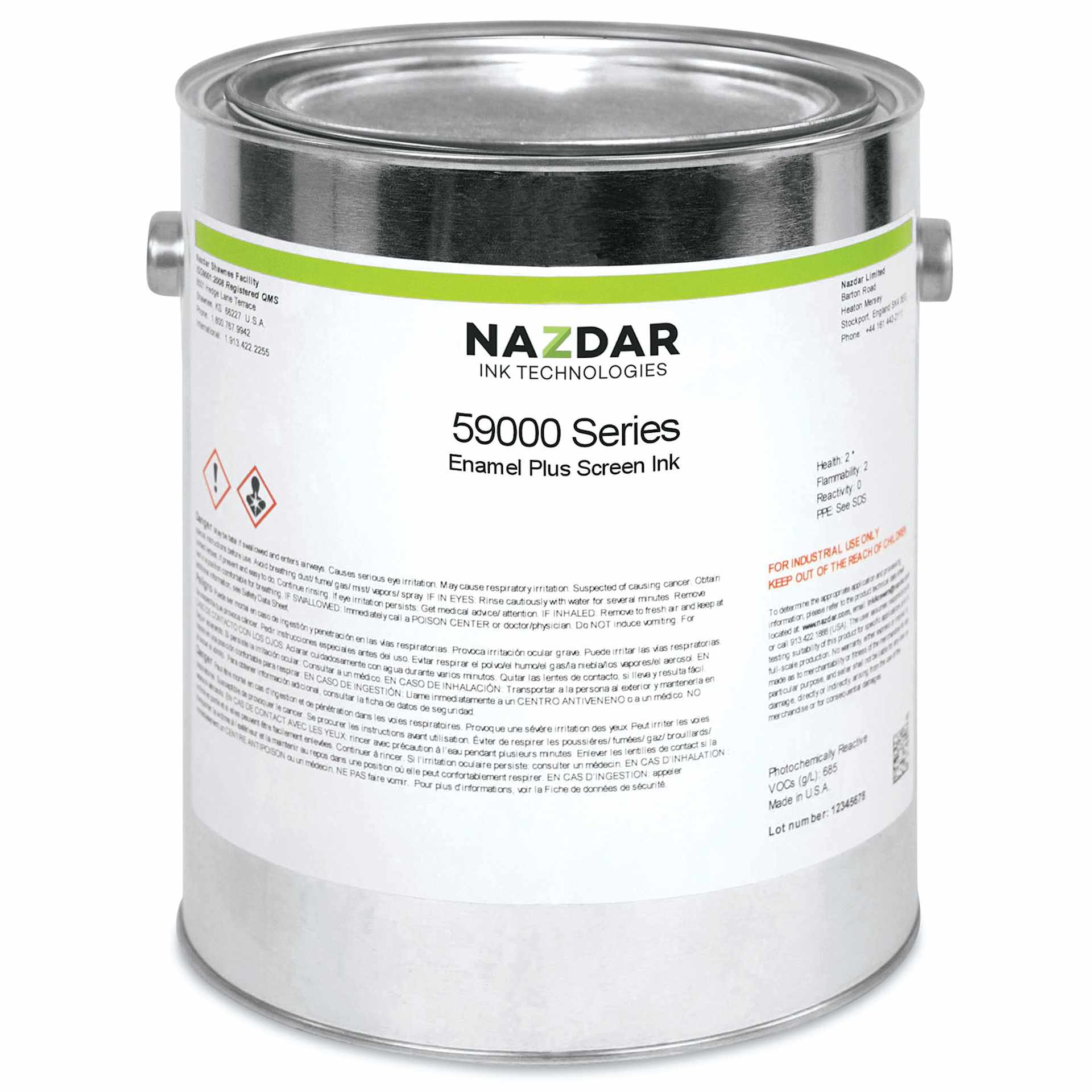 Naz-Dar 59-000 Series Gloss Enamel - Primrose Yellow, 1 kg