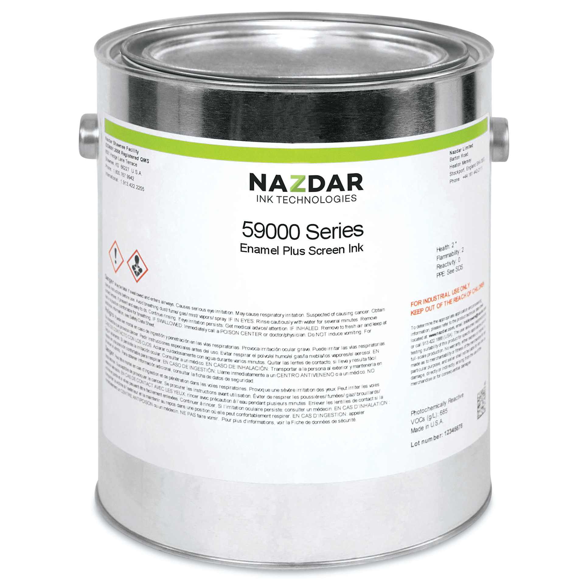 Naz-Dar 59-000 Series Gloss Enamel - Emerald Green, 1 kg