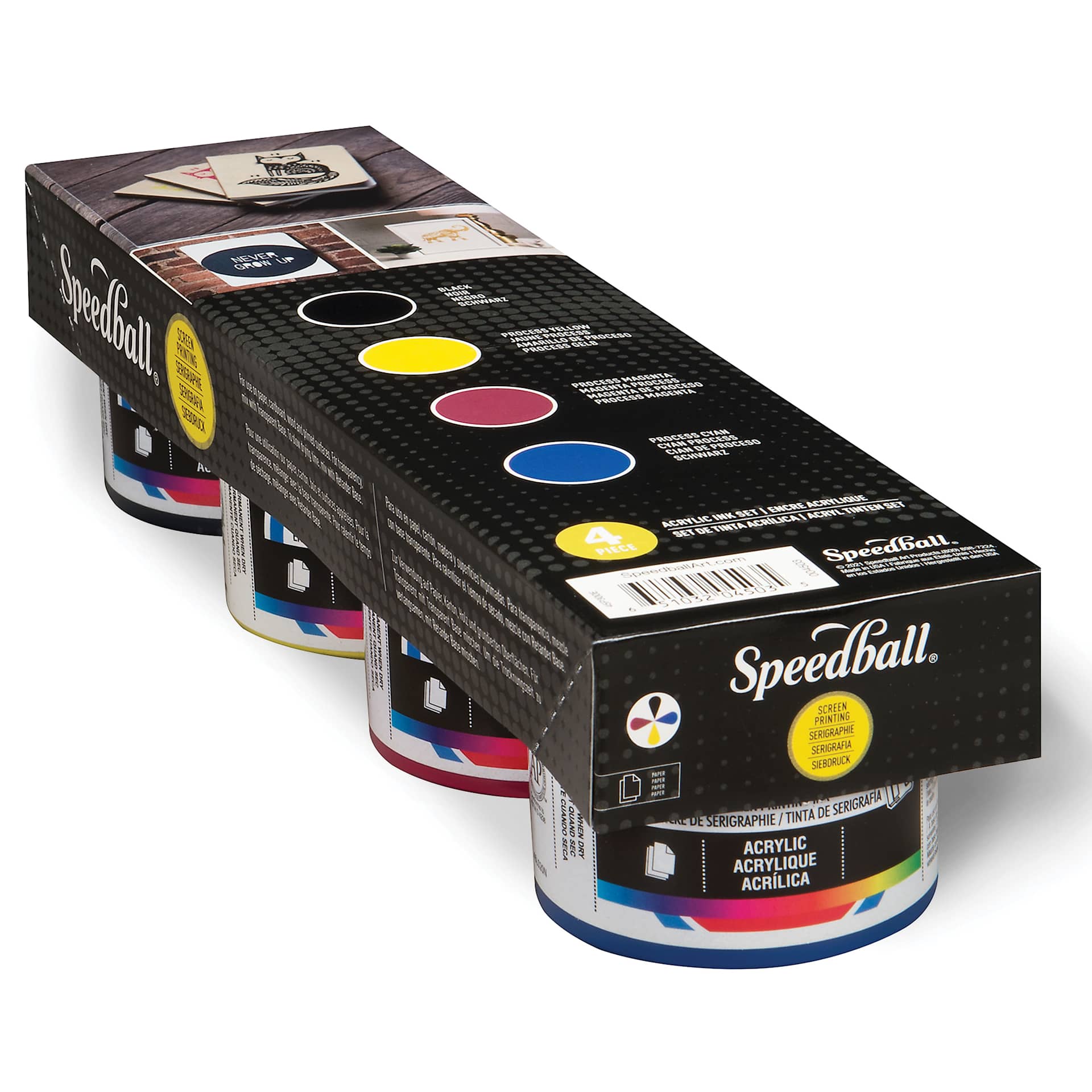 Speedball Permanent Acrylic Screen Printing Starter Set - Starter Set, Set of 4 in packaging