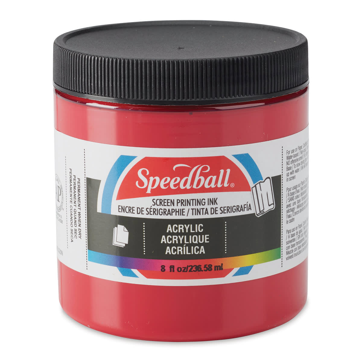 Speedball Permanent Acrylic Screen Printing Ink - Dark Red, 8 oz
