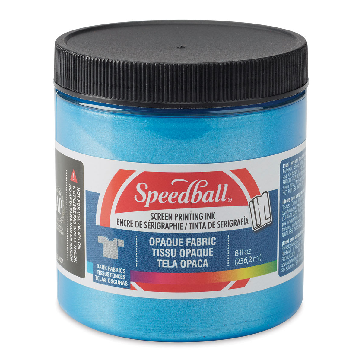 Speedball Fabric Screen Printing Ink - Blue Topaz (Opaque), 8 oz, Jar