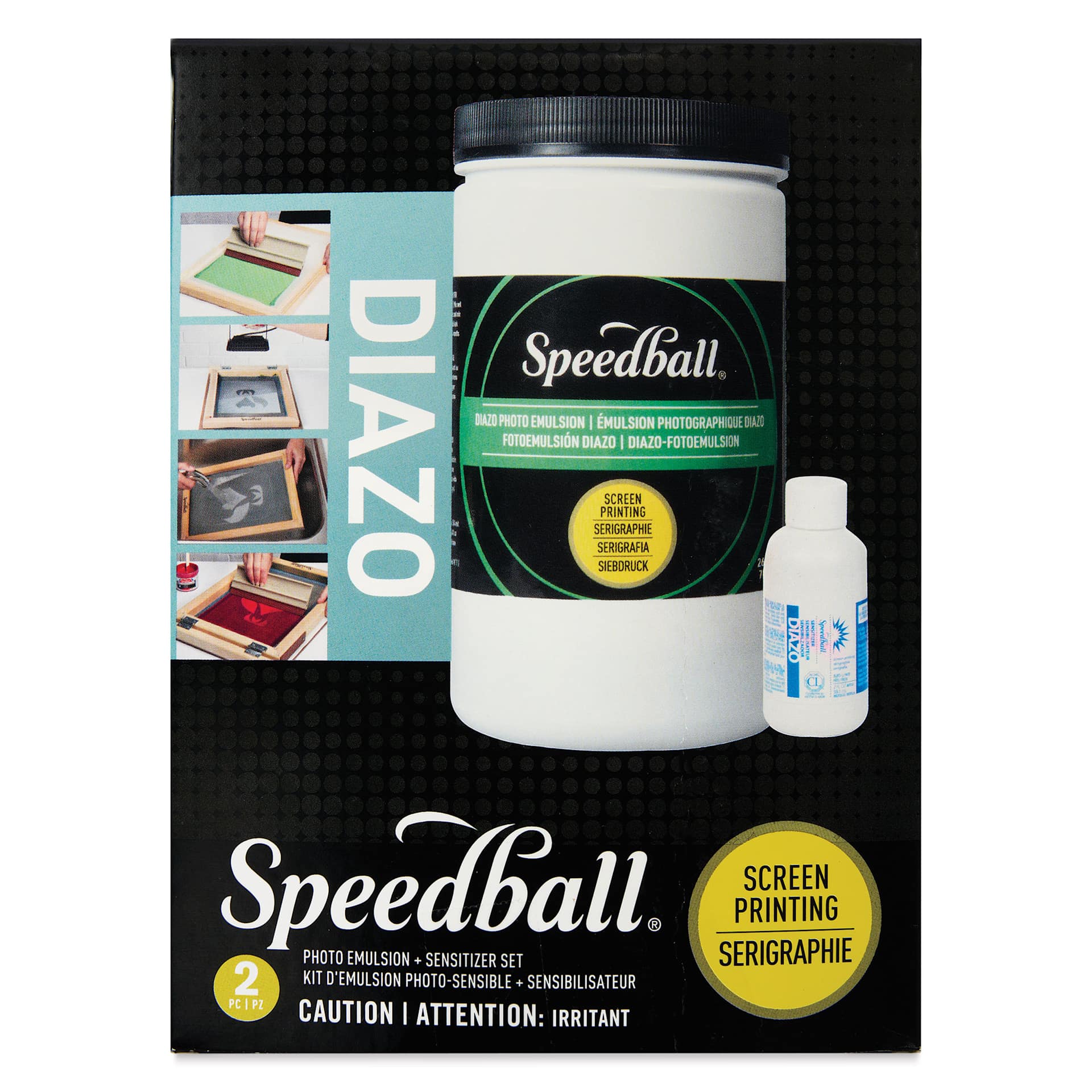 Speedball Diazo Photo Emulsion and Sensitizer Kit, front of the packaging