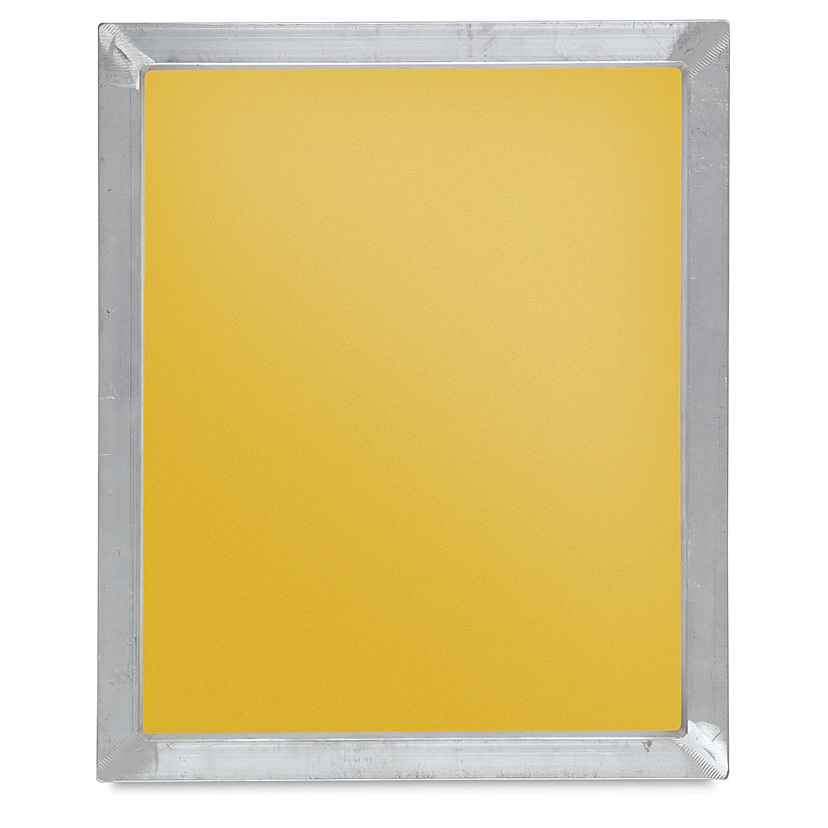 Printer's Edge Aluminum Screen Printing Frame - 20" x 24" x 1 1/4", Yellow, 230 mesh - top view