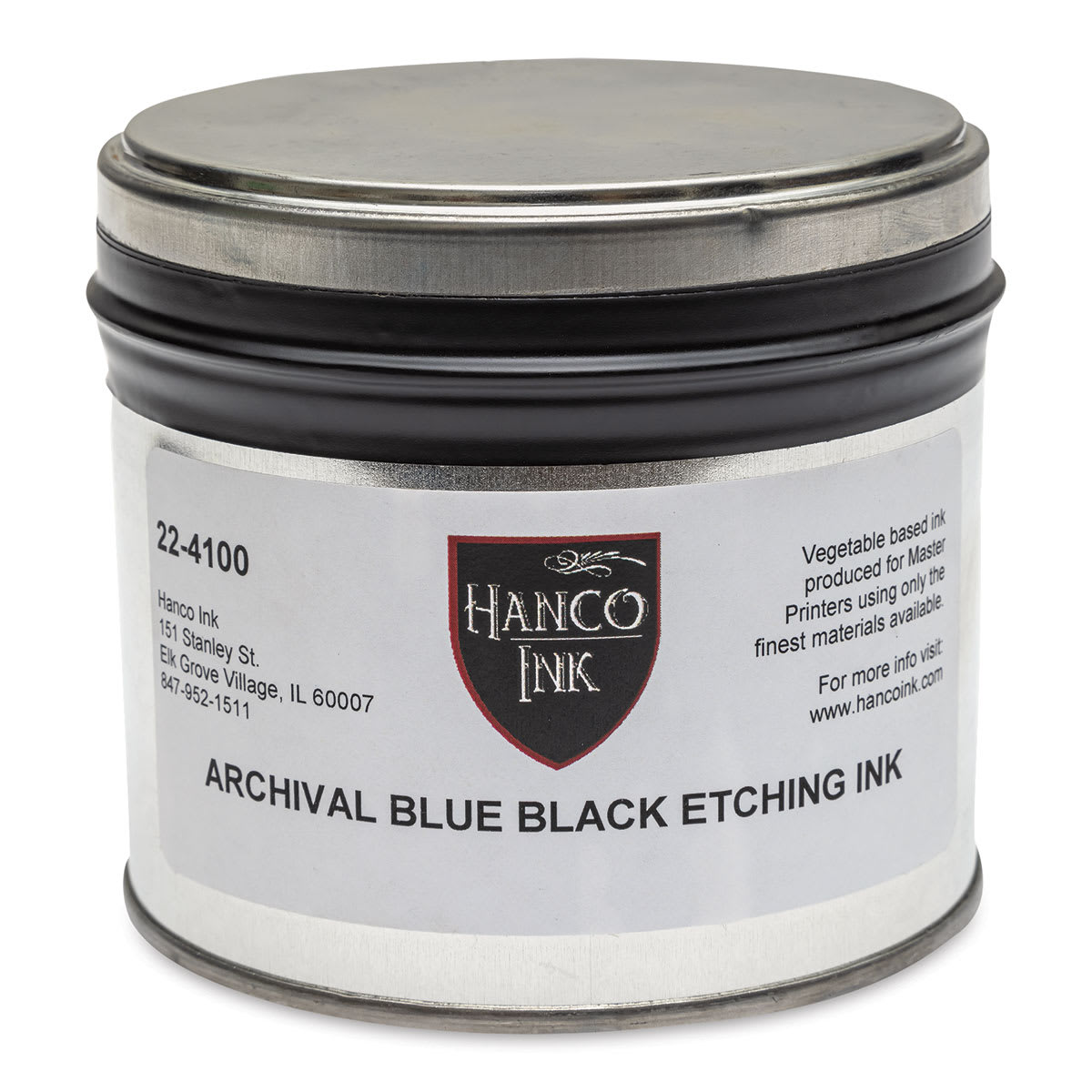 Hanco Oil Based Etching Ink - 1 lb, Blue Black - front