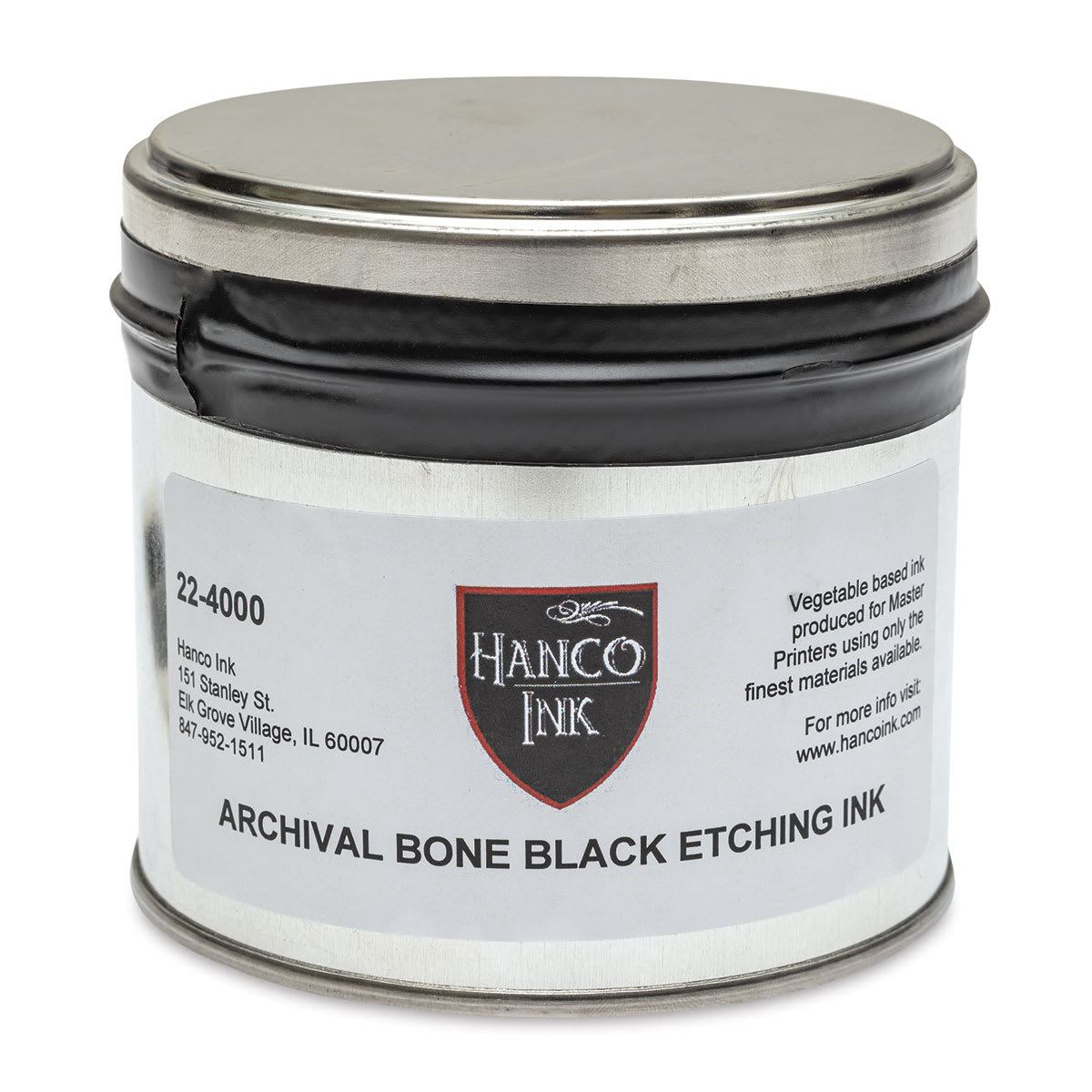Hanco Oil Based Etching Ink - 1 lb, Bone Black - front