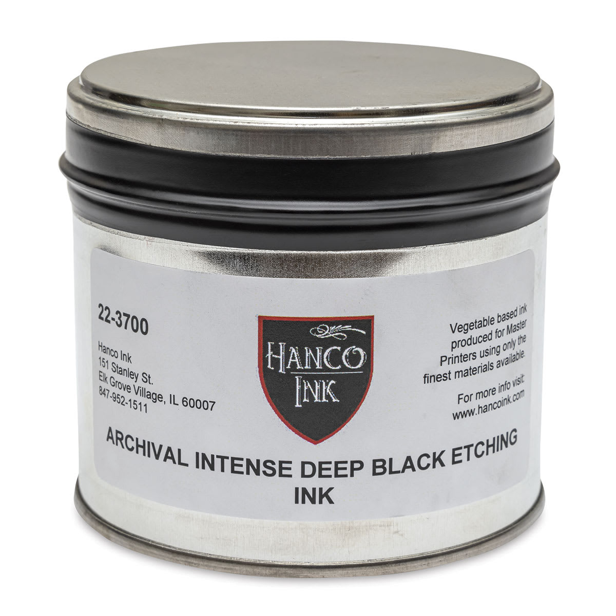 Hanco Oil Based Etching Ink - 1 lb, Intense Deep Black - front